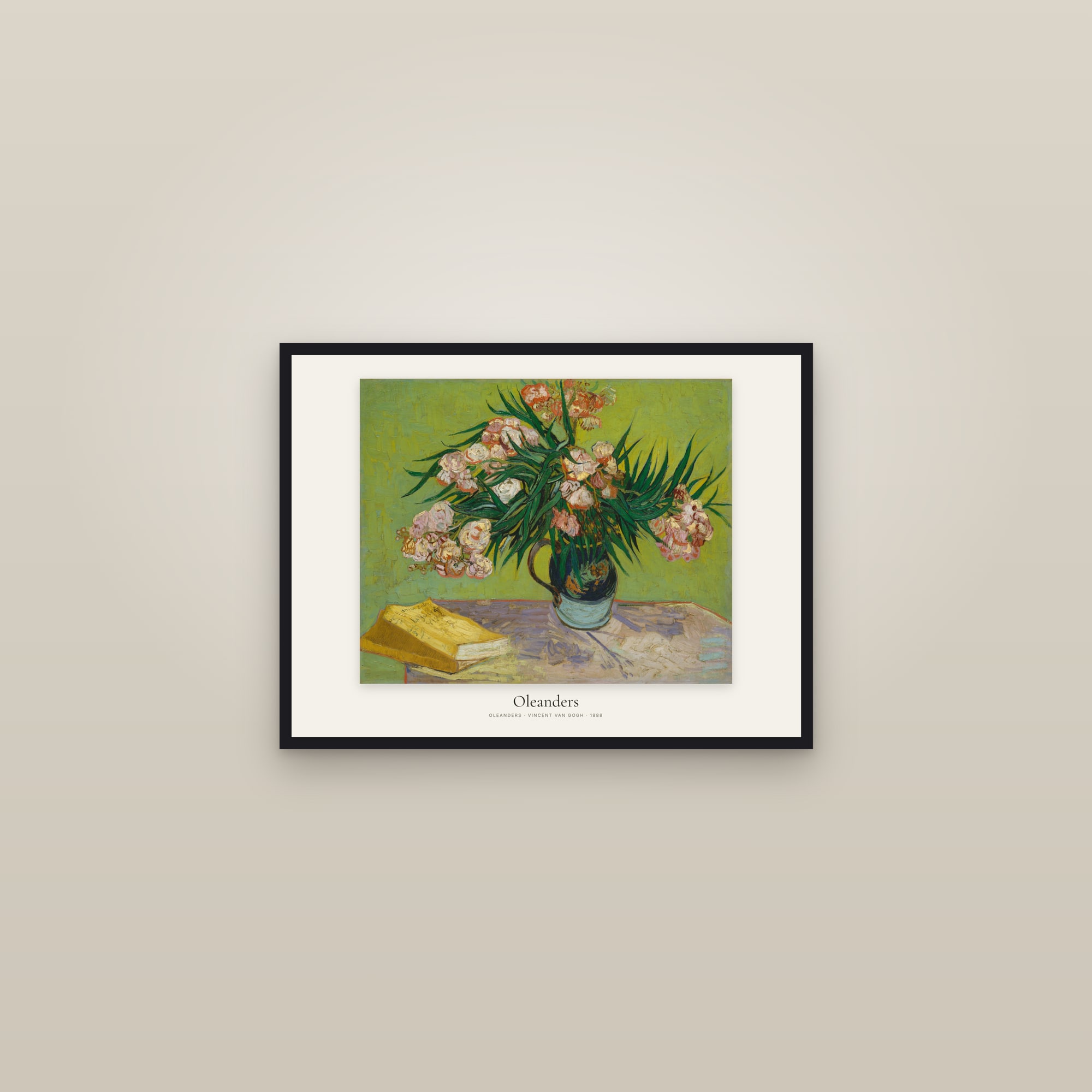 Oleanders — framed in a gallery setting