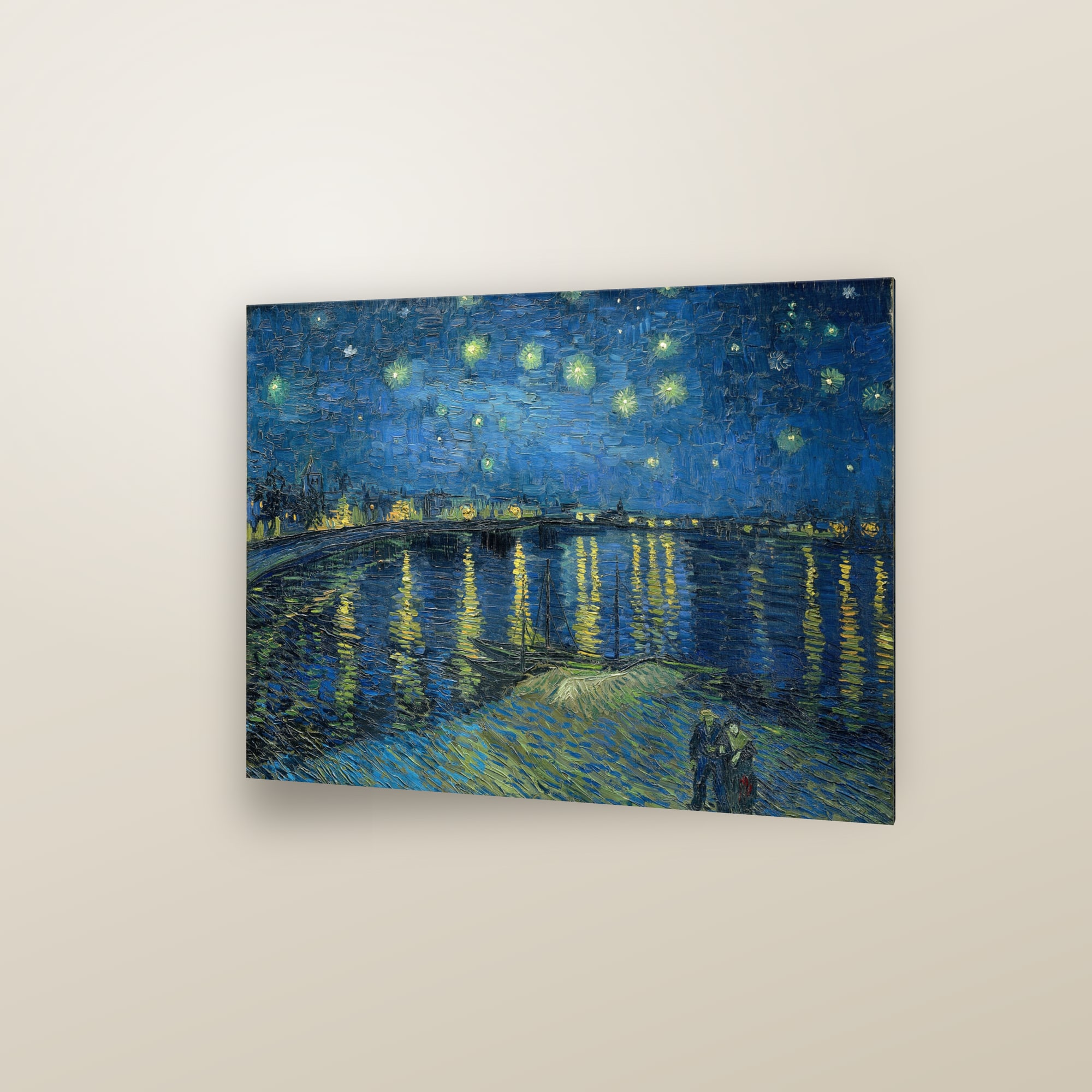 Starry Night Over the Rhône (Full) — Full-Bleed Edition — framed in a gallery setting