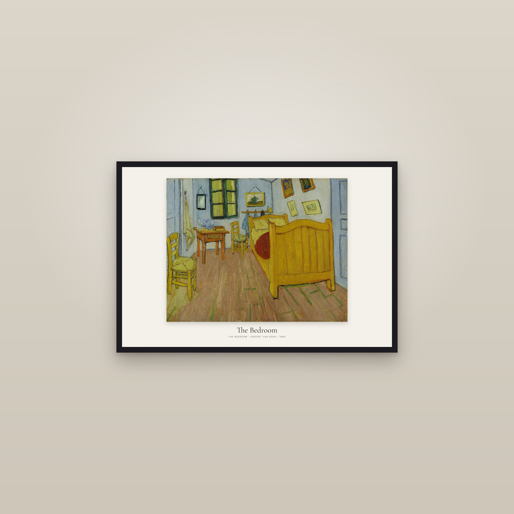 The Bedroom — framed in a gallery setting