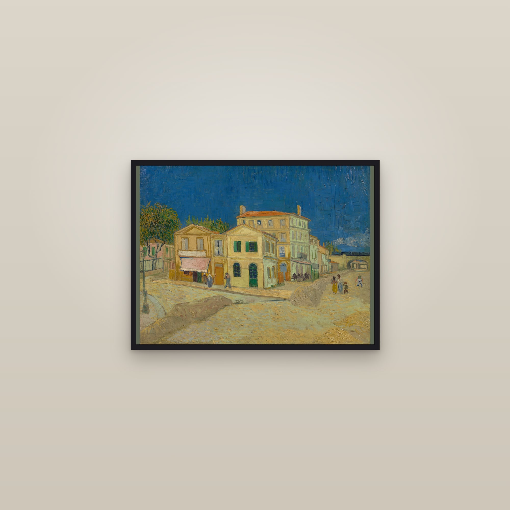 The Yellow House (The Street) (Full) — Full-Bleed Edition — framed in a gallery setting