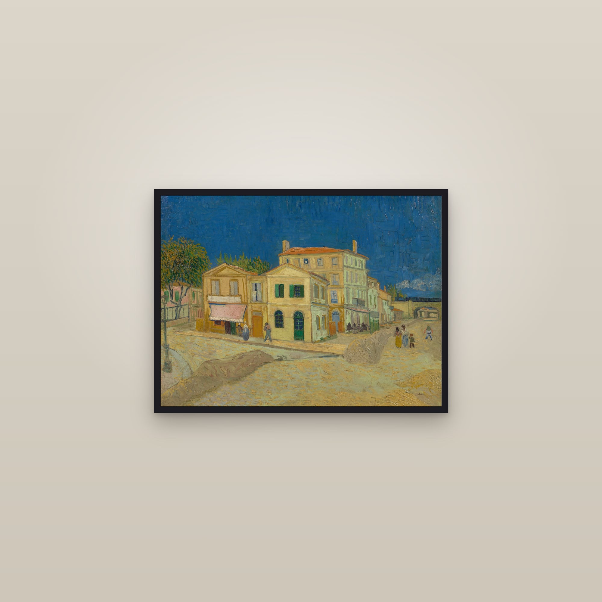 The Yellow House (The Street) (Full) — Full-Bleed Edition — framed in a gallery setting