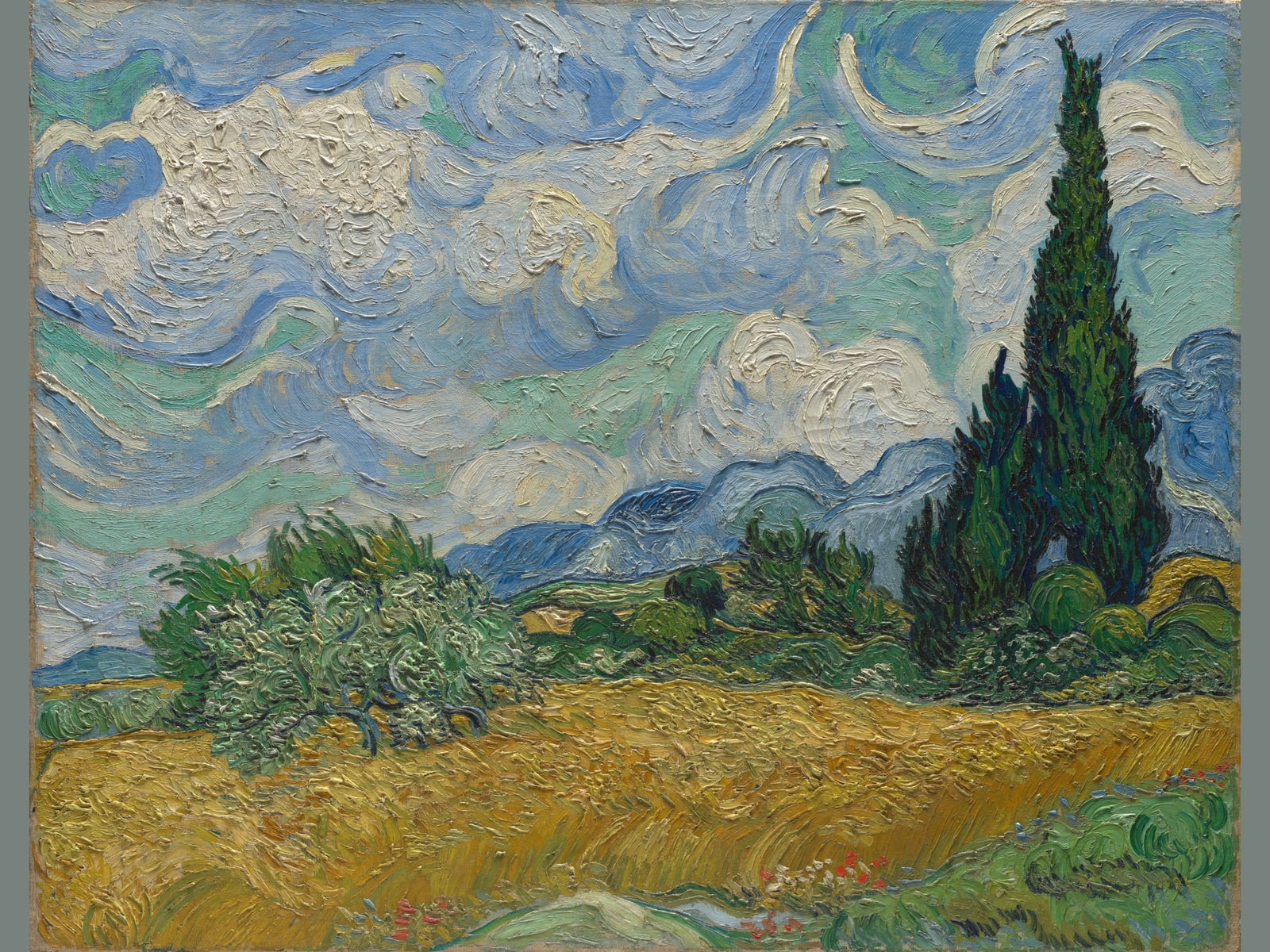 Wheat Field with Cypresses (Full) — Full-Bleed Edition