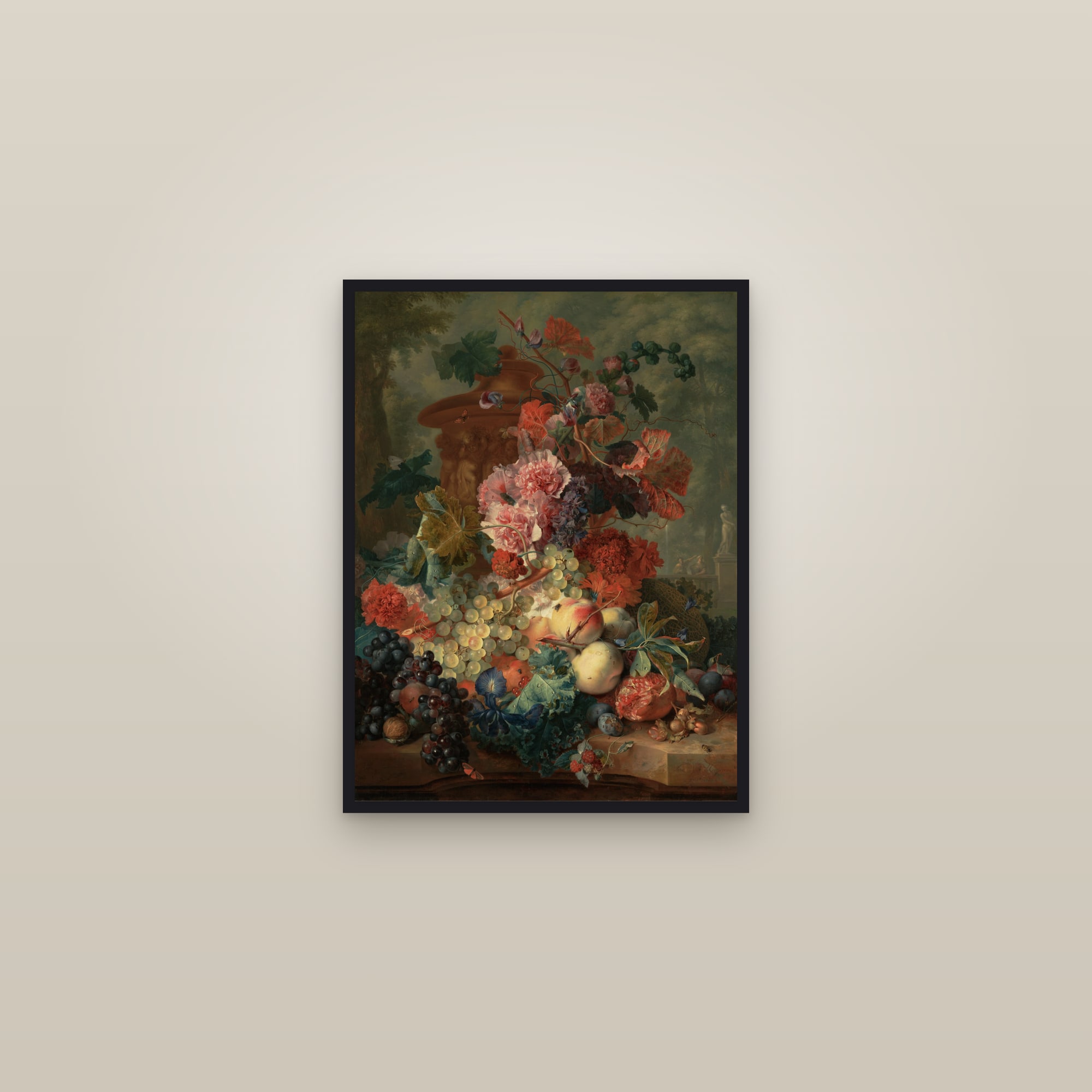Fruit Piece (Full) — Full-Bleed Edition — framed in a gallery setting