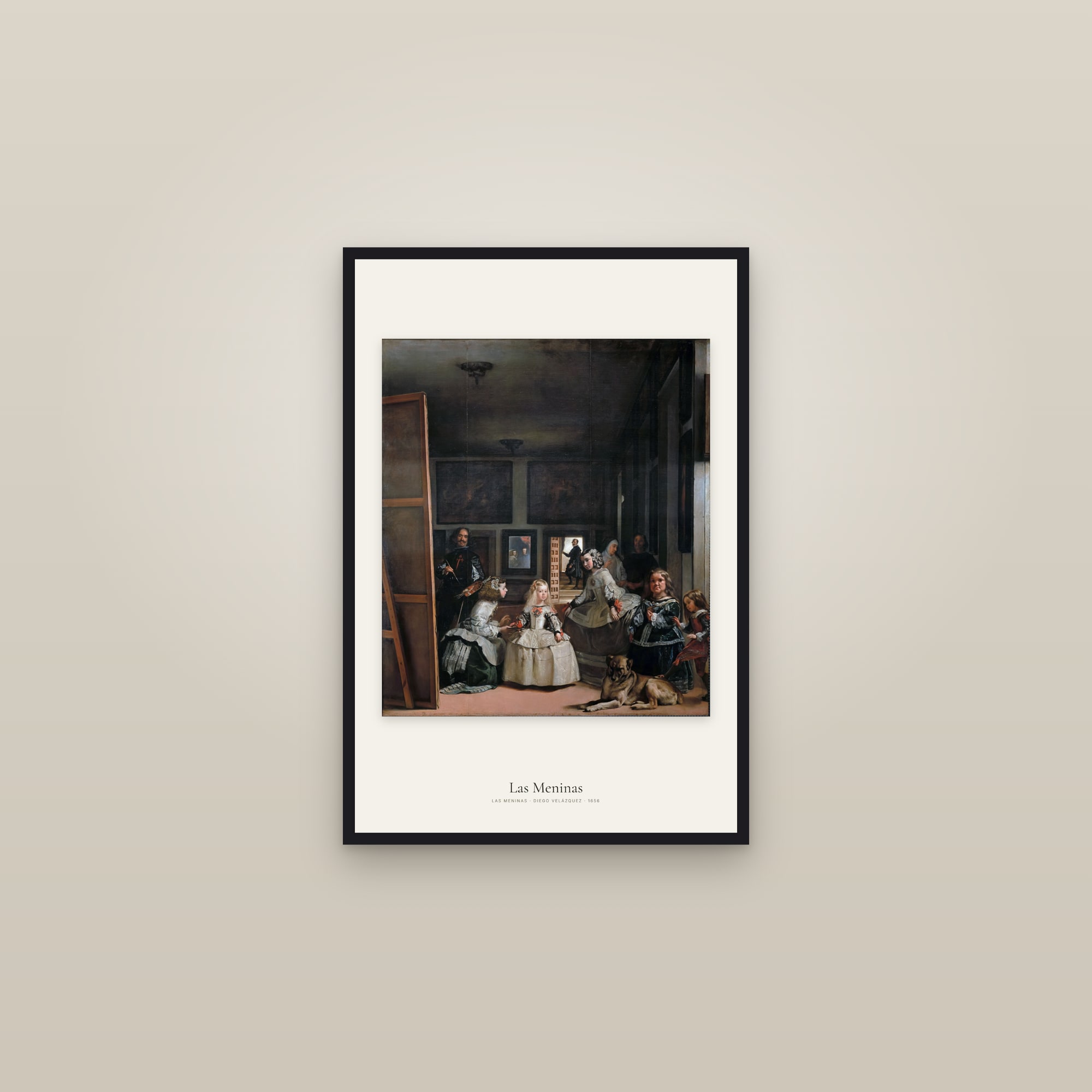 Las Meninas — framed in a gallery setting