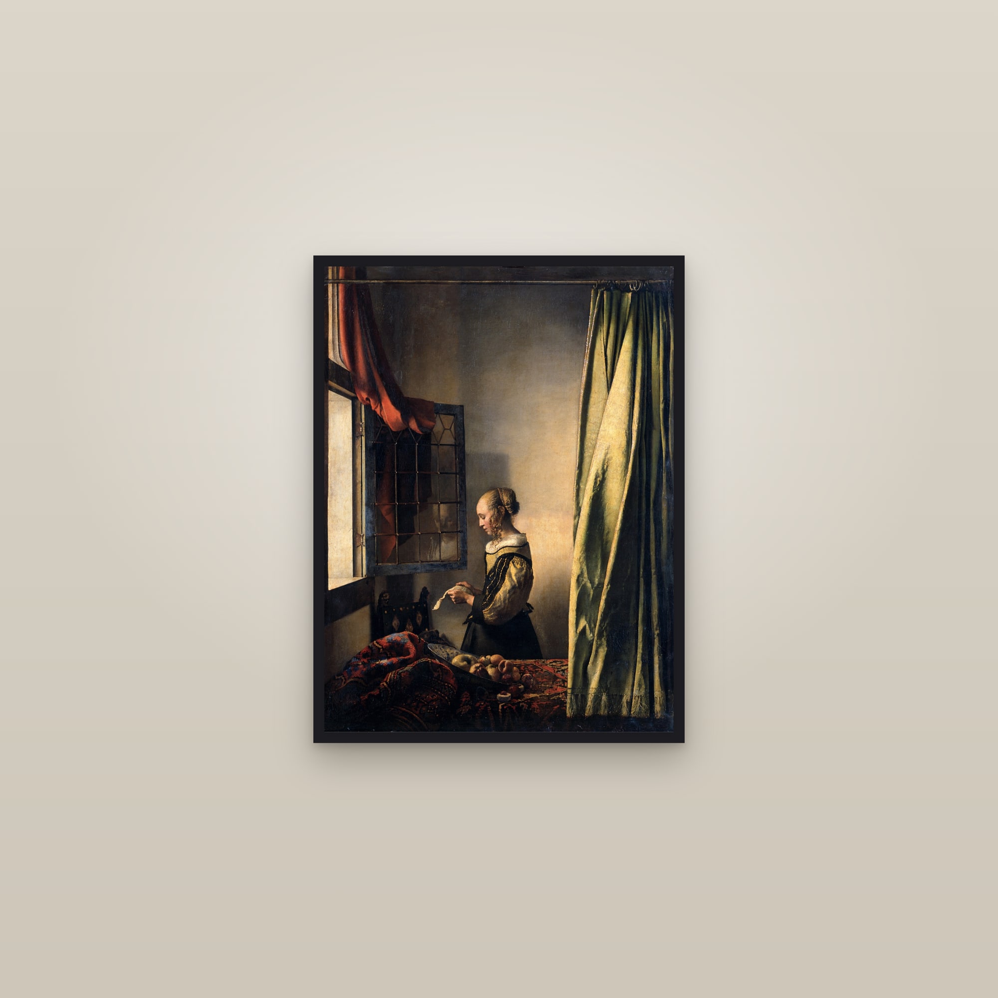 Girl Reading a Letter at an Open Window (Full) — Full-Bleed Edition