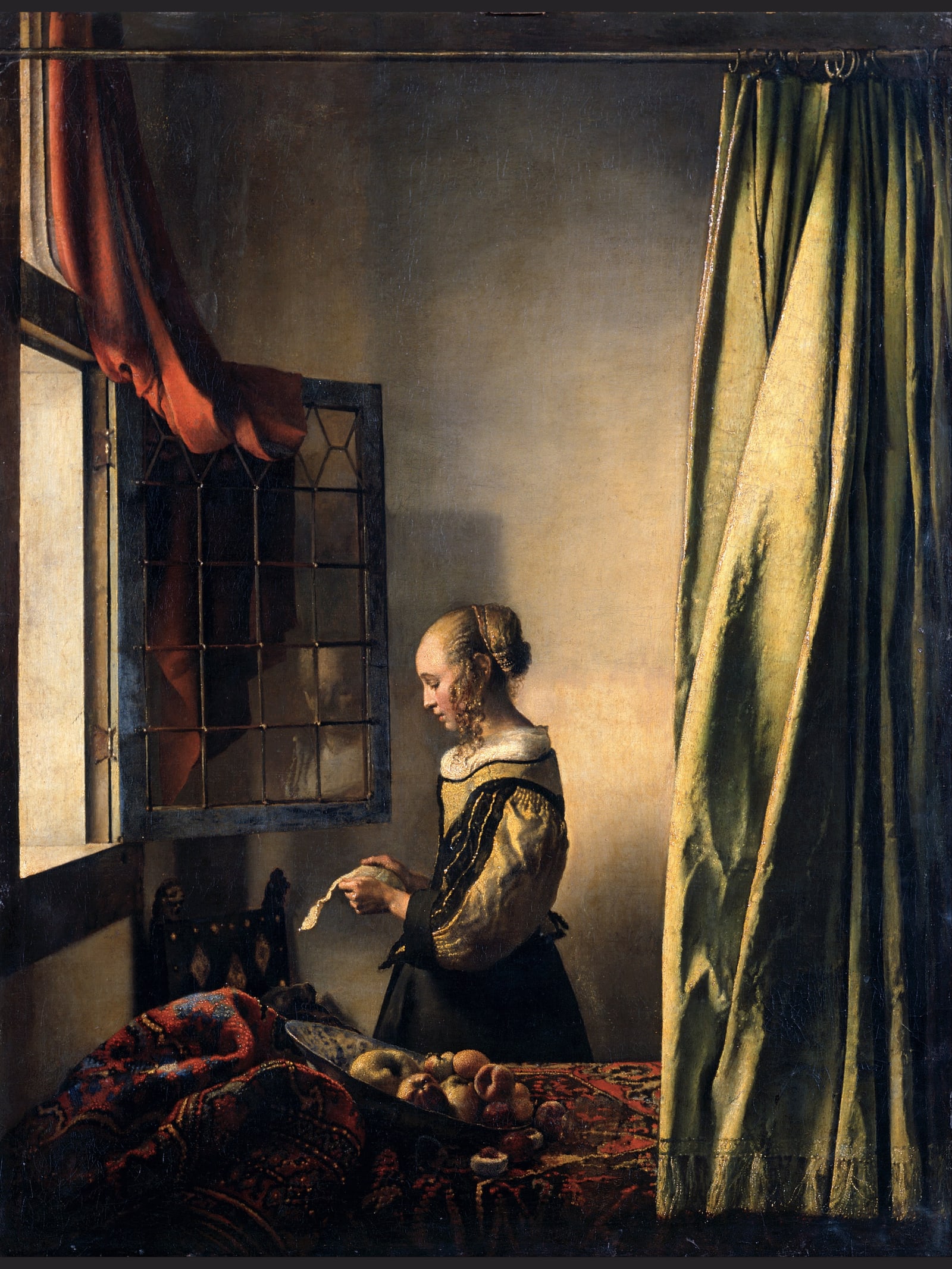 Girl Reading a Letter at an Open Window (Full) — Full-Bleed Edition