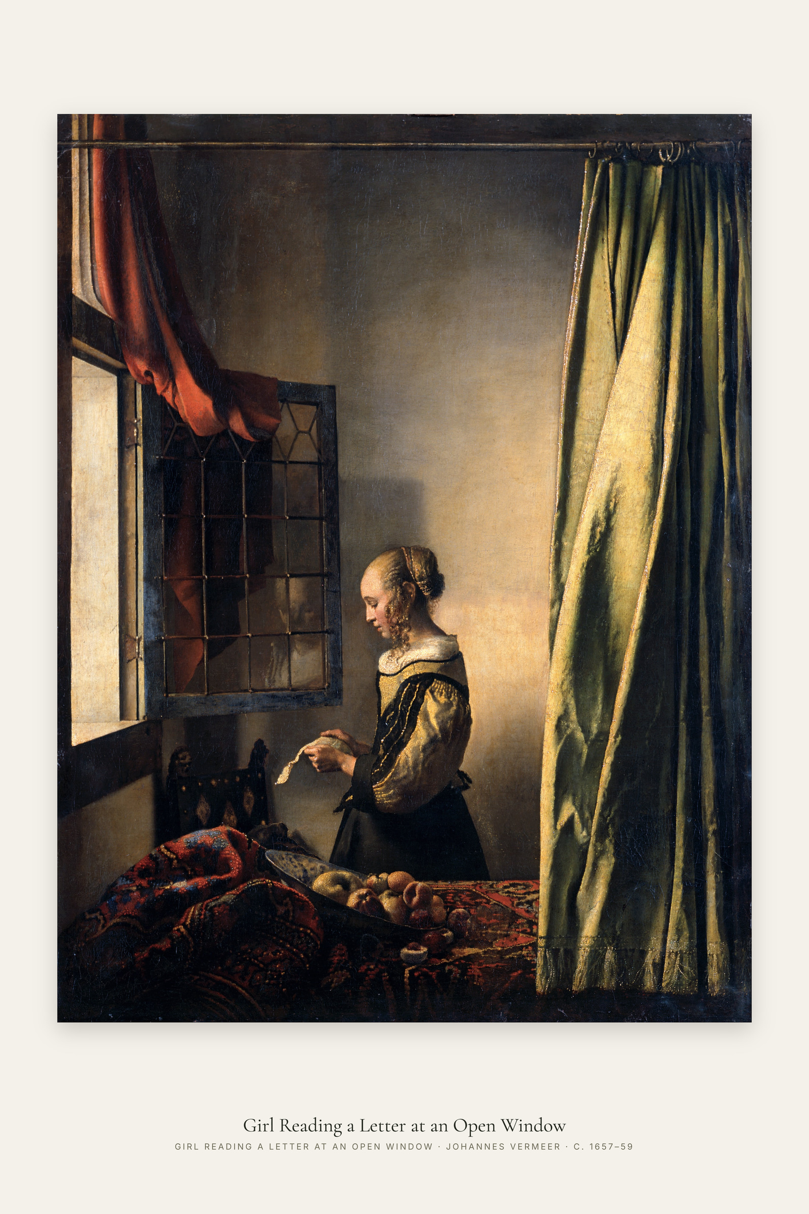 Girl Reading a Letter at an Open Window