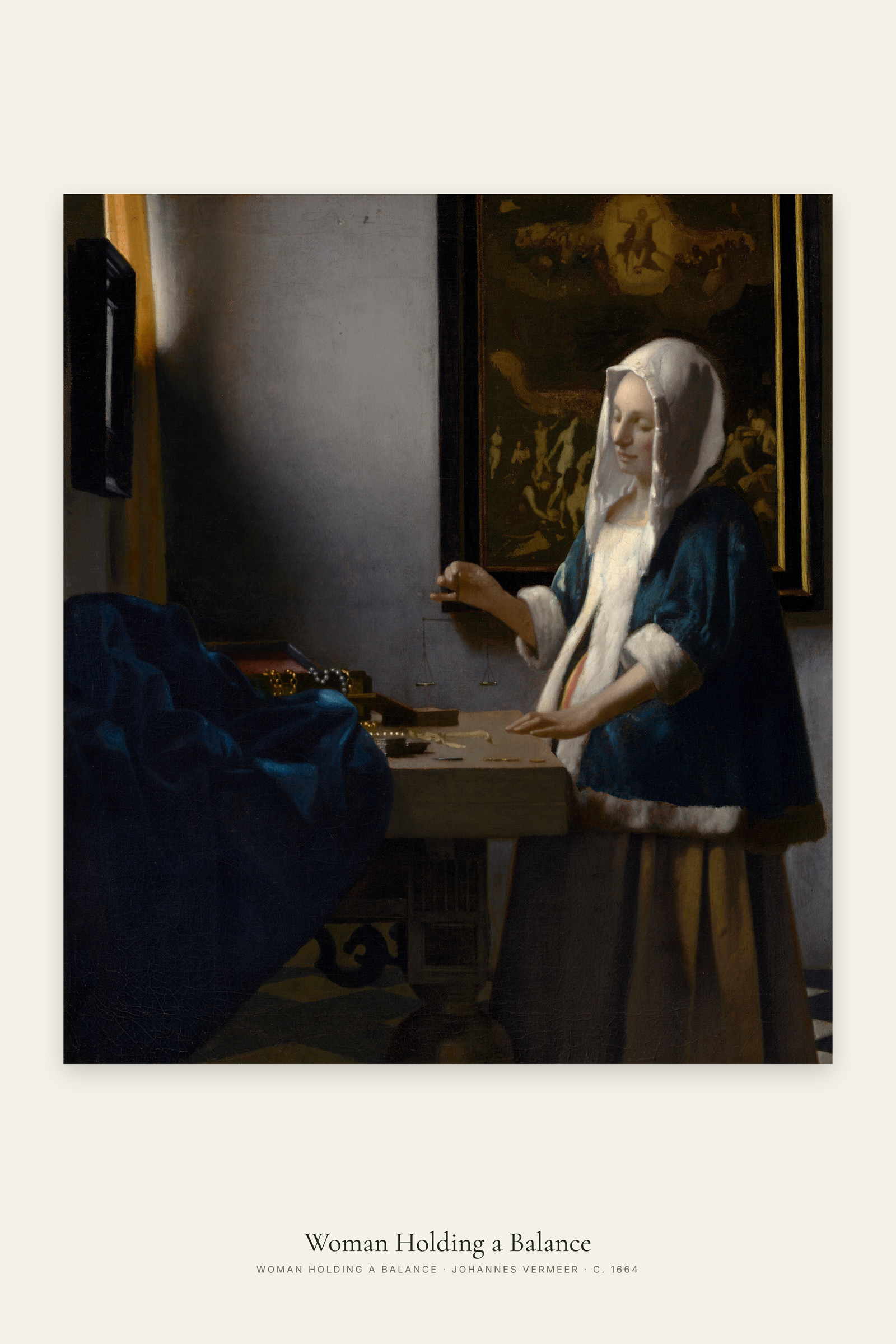 Woman Holding a Balance