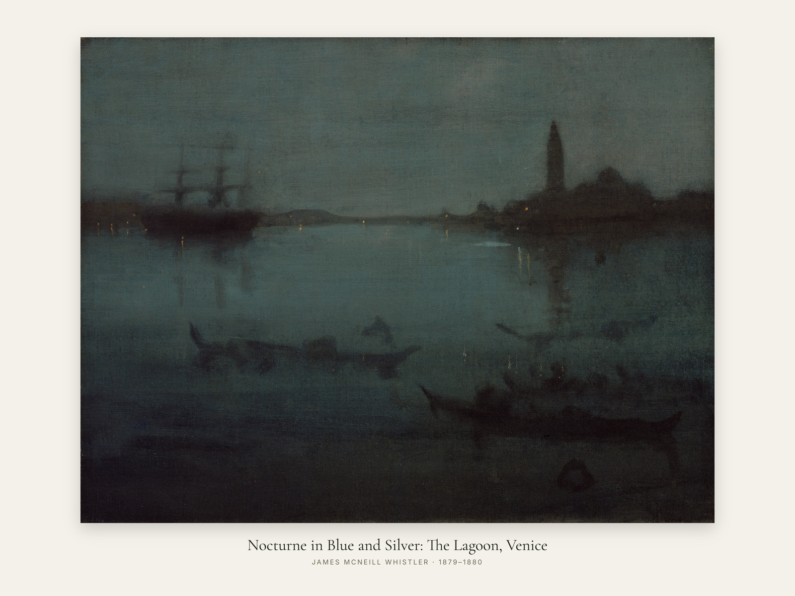 Nocturne in Blue and Silver: The Lagoon, Venice