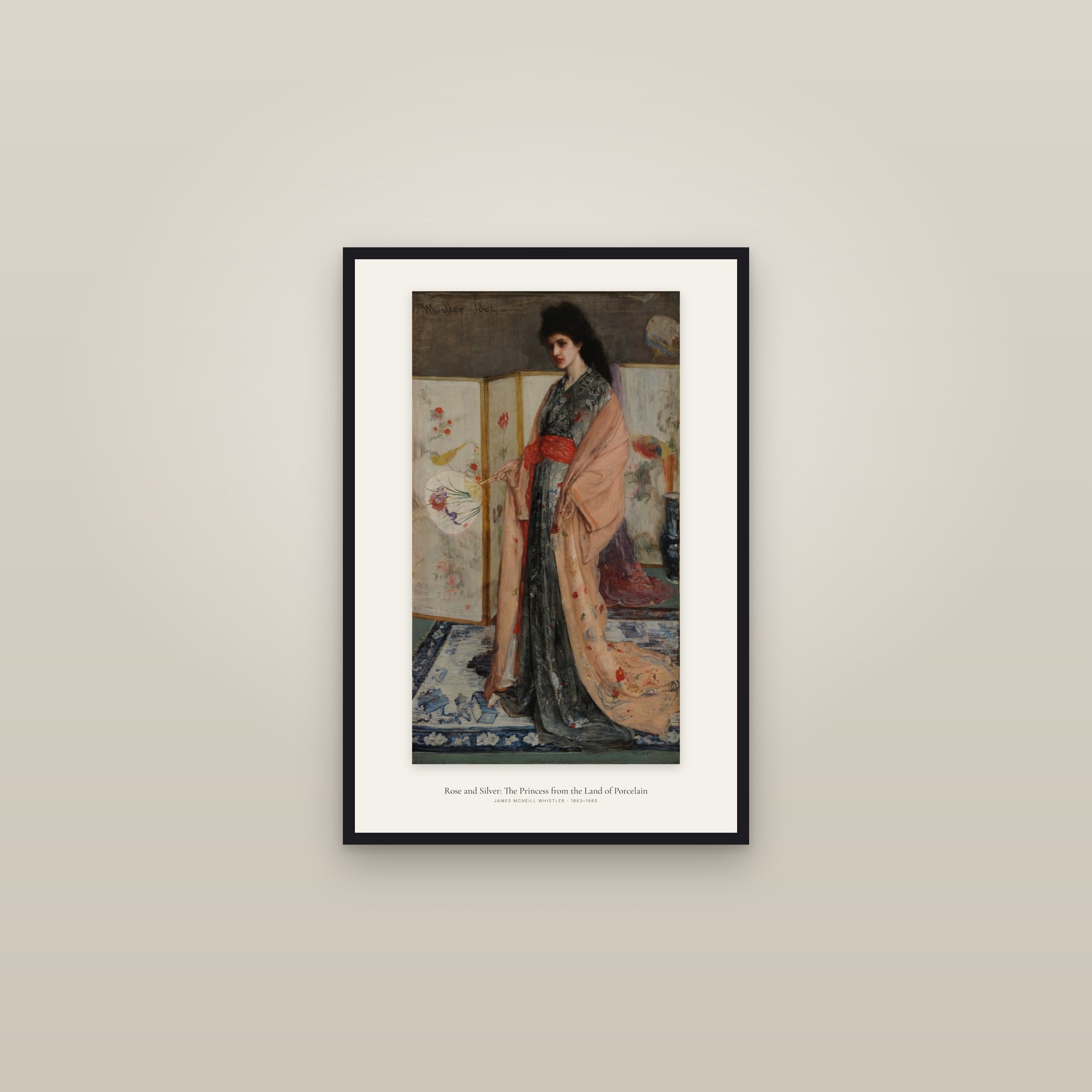 Rose and Silver: The Princess from the Land of Porcelain — framed in a gallery setting