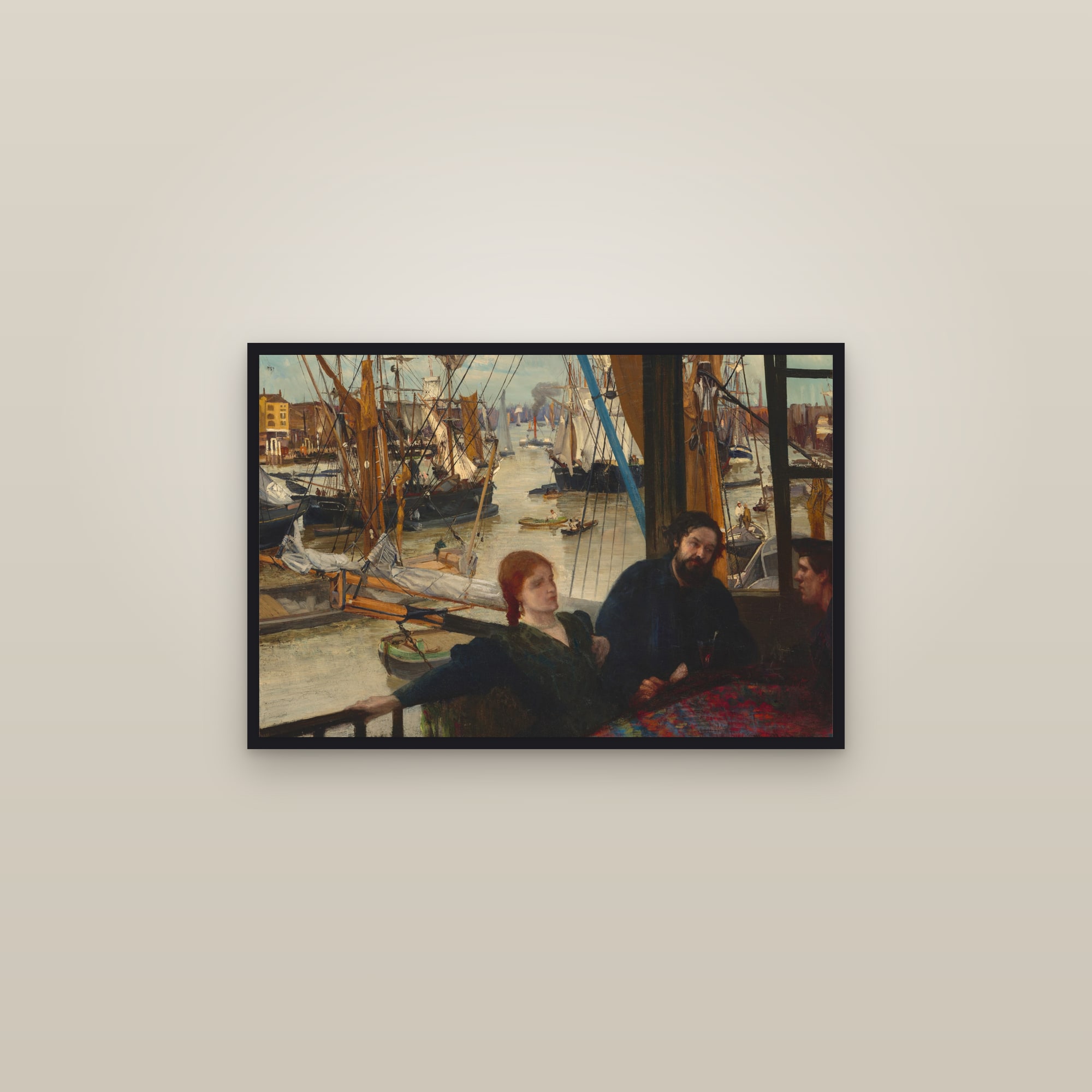 Wapping (Full) — Full-Bleed Edition — framed in a gallery setting