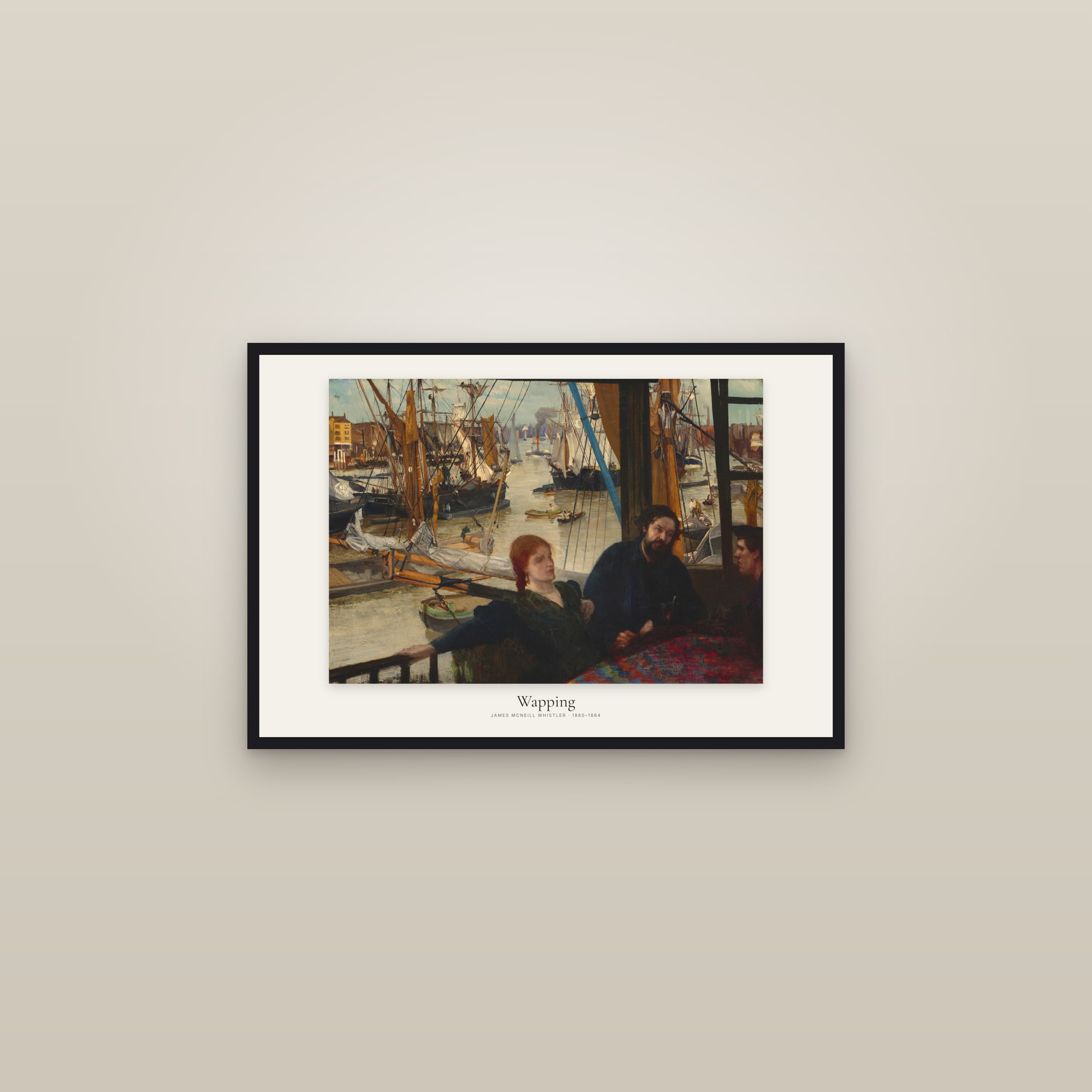 Wapping — framed in a gallery setting
