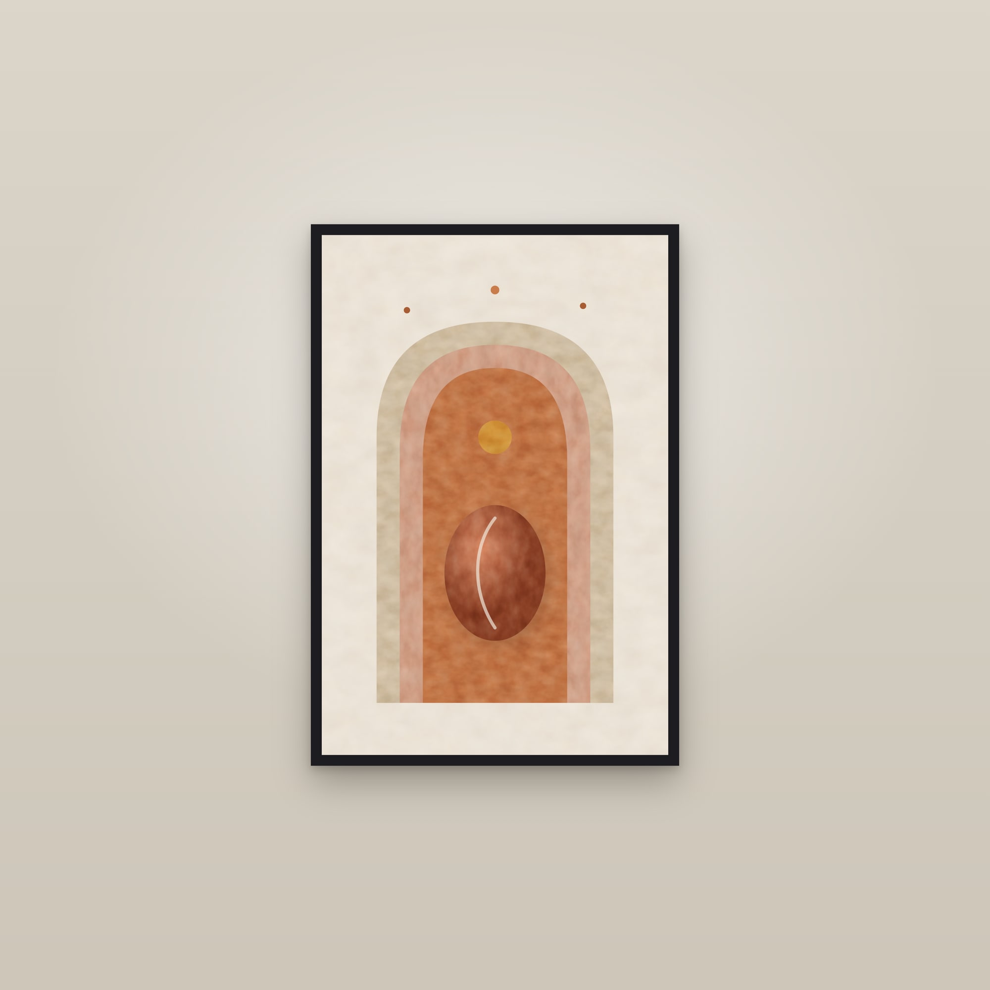 Abstract Arch Shapes Print — Terra Forms — framed in a gallery setting
