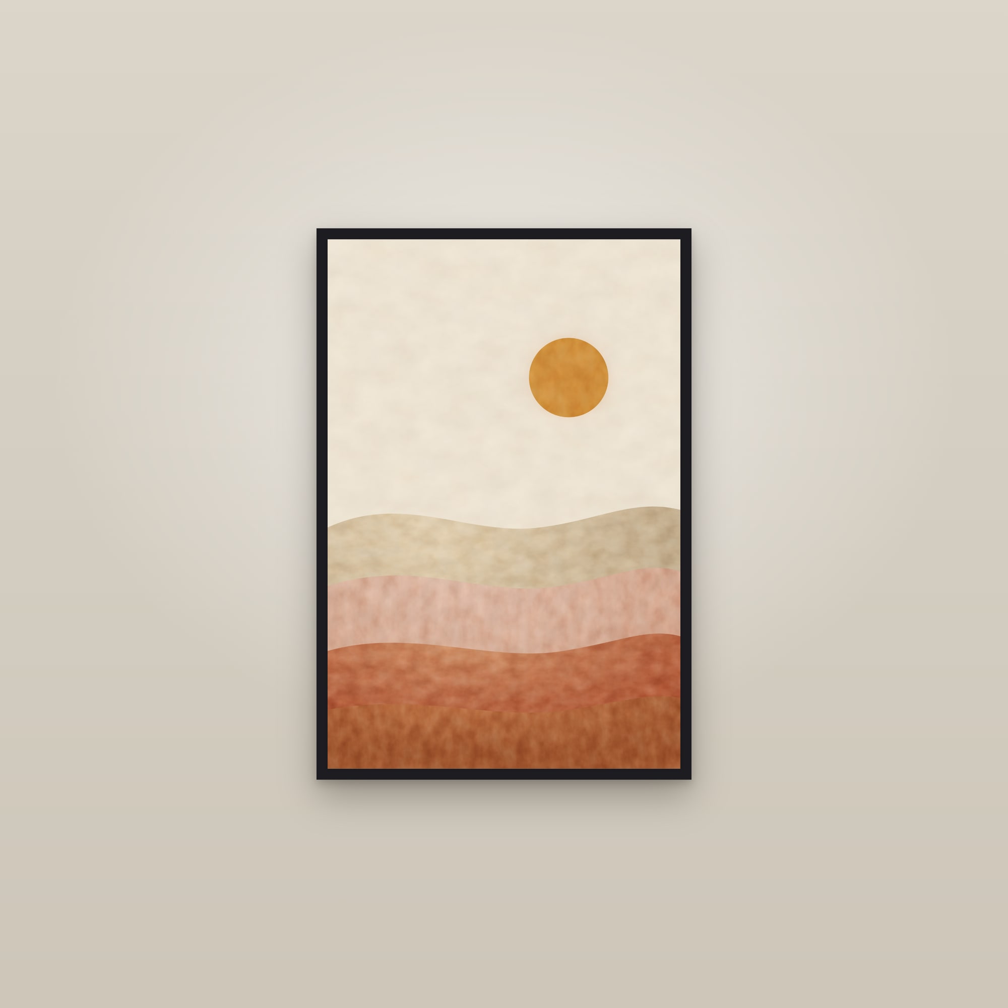 Sand-Dune Abstract Print — Terra Forms — framed in a gallery setting