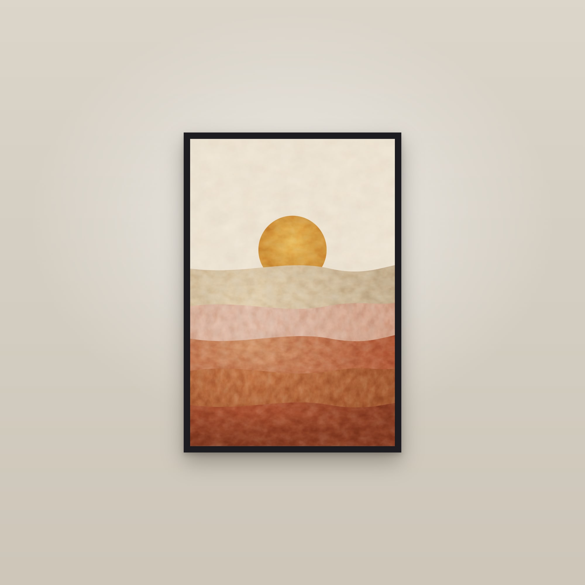 Desert Strata Abstract Print — Terra Forms — framed in a gallery setting