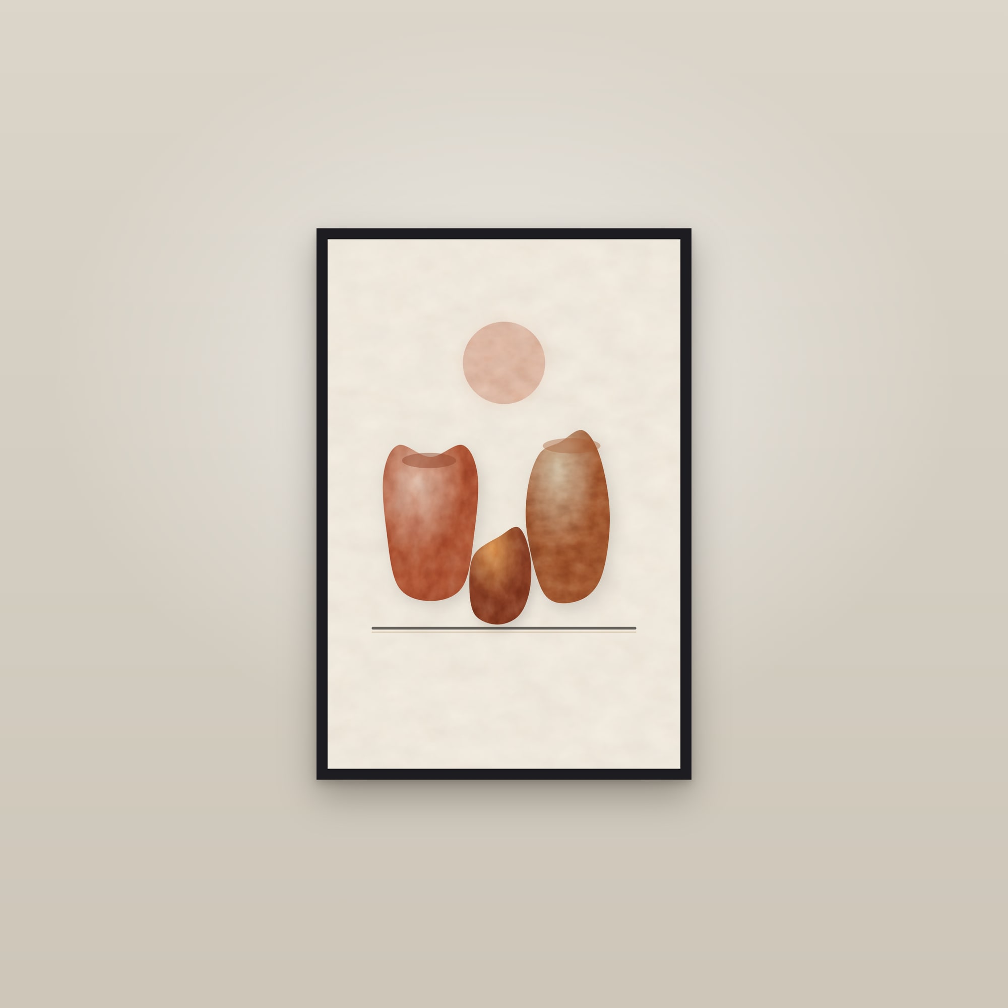 Abstract Vessel Art Print — Terra Forms — framed in a gallery setting