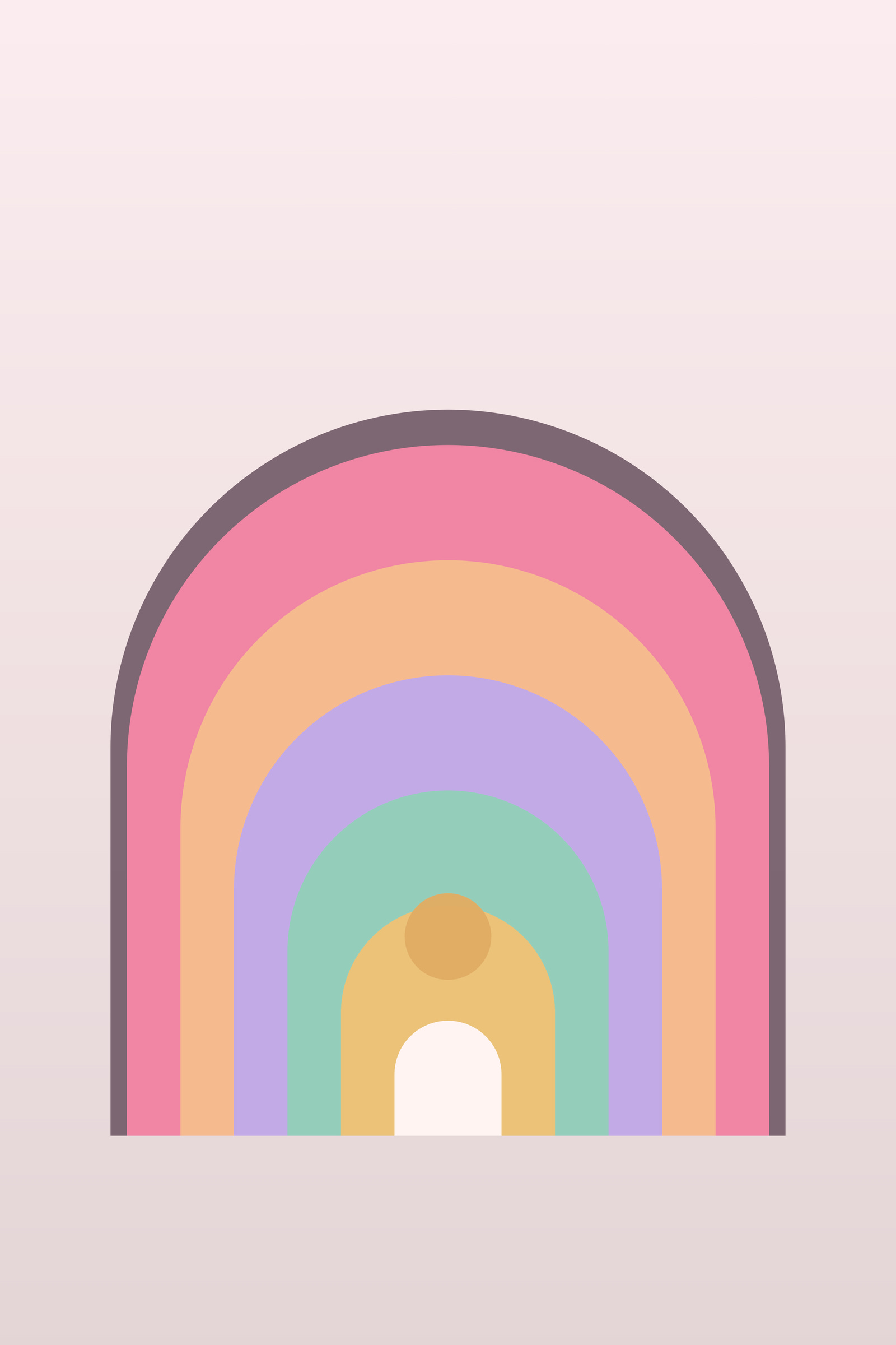 Dawn Arch Art Print — Bold Mid-Century Arch Poster · Modern Wall Art
