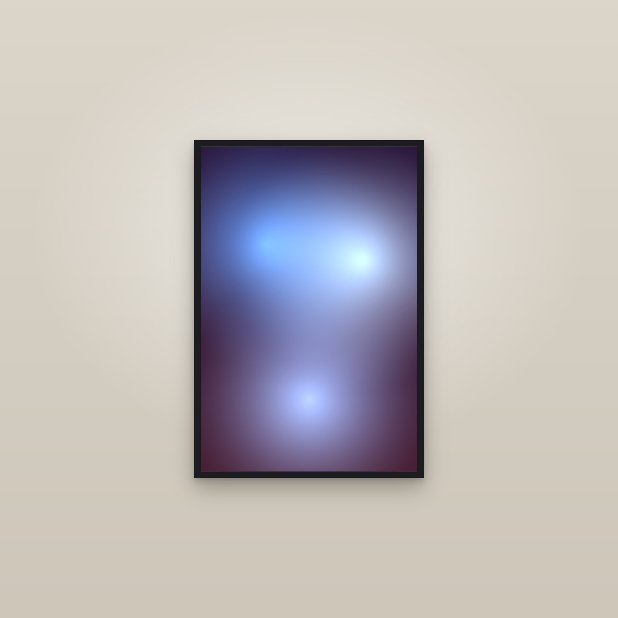 Arctic Aura Gradient Art Print — Bold Soft Abstract Gradient Poster · Modern Wall Art — framed in a gallery setting