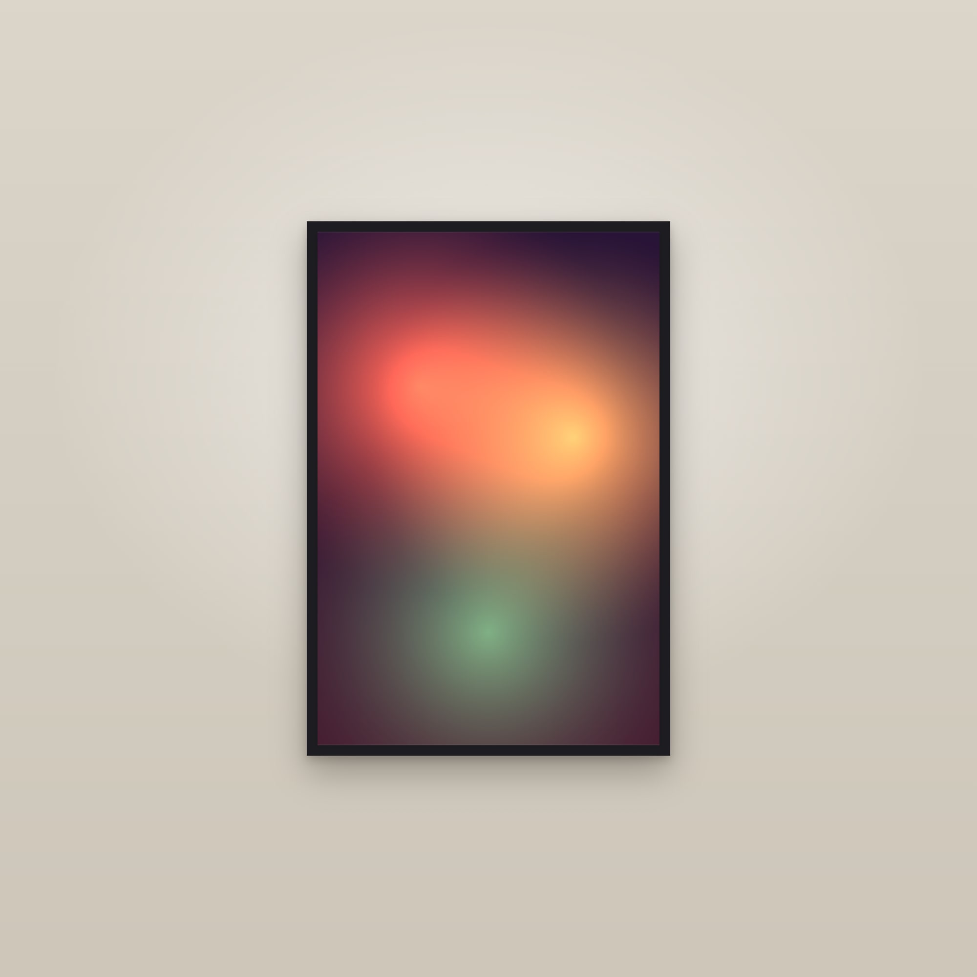 Citrus Aura Gradient Art Print — Bold Soft Abstract Gradient Poster · Modern Wall Art — framed in a gallery setting
