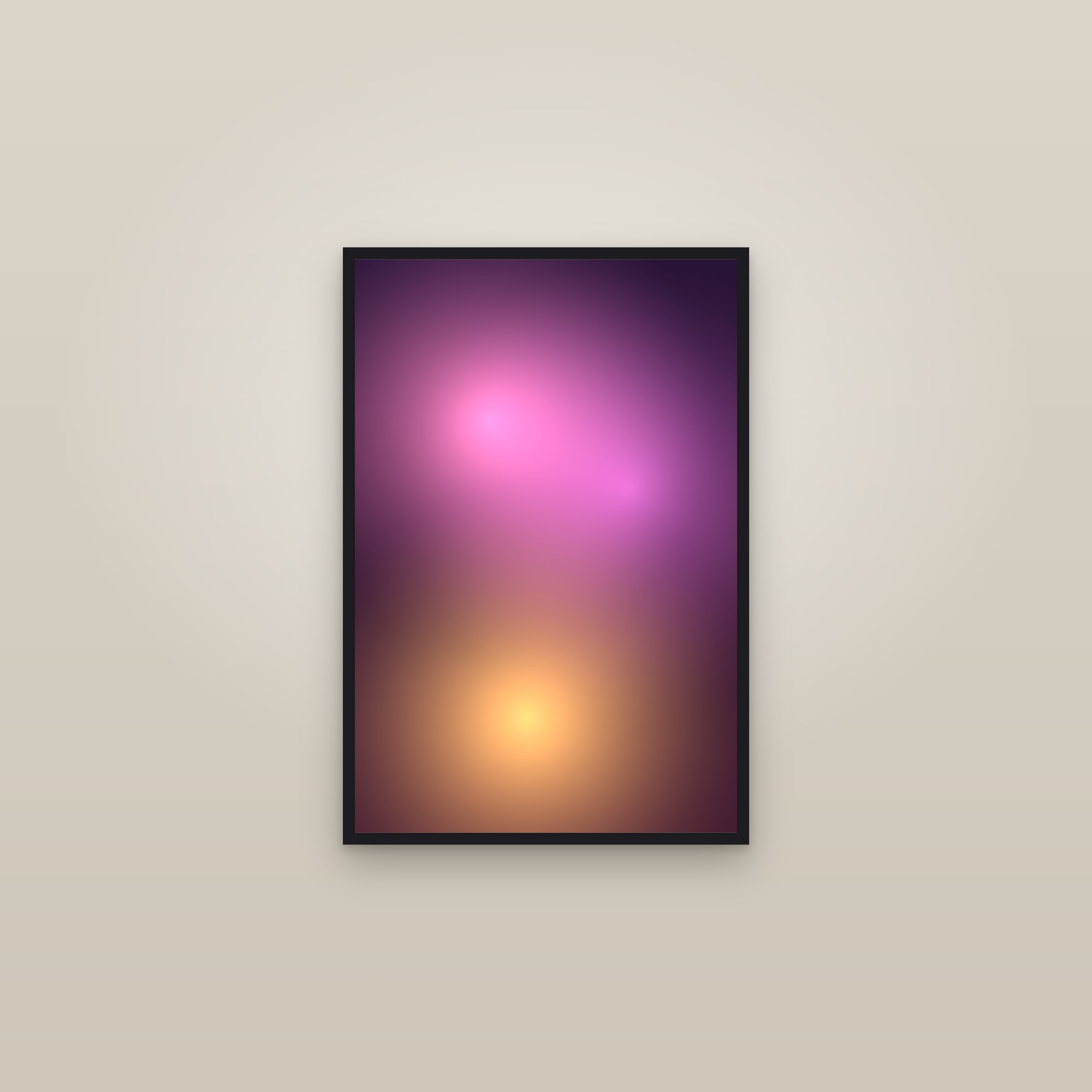 Plum Aura Gradient Art Print — Bold Soft Abstract Gradient Poster · Modern Wall Art — framed in a gallery setting