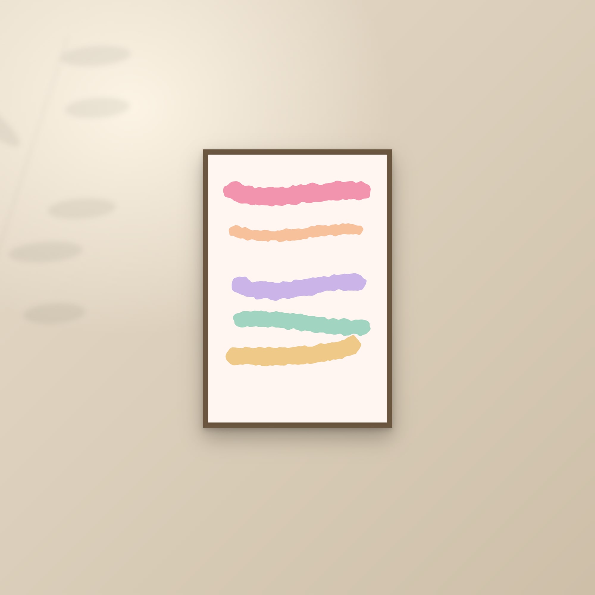 Dawn Brushstroke Art Print — Bold Abstract Expressionist Poster · Modern Wall Art — framed and styled on a sunlit wall