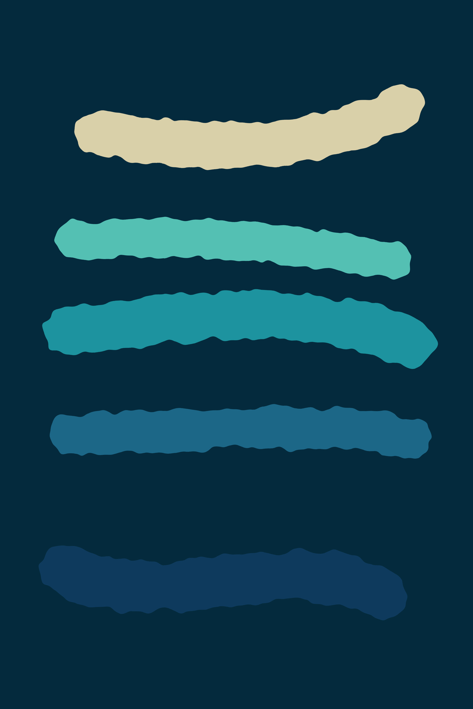 Ocean Brushstroke Art Print — Bold Abstract Expressionist Poster · Modern Wall Art