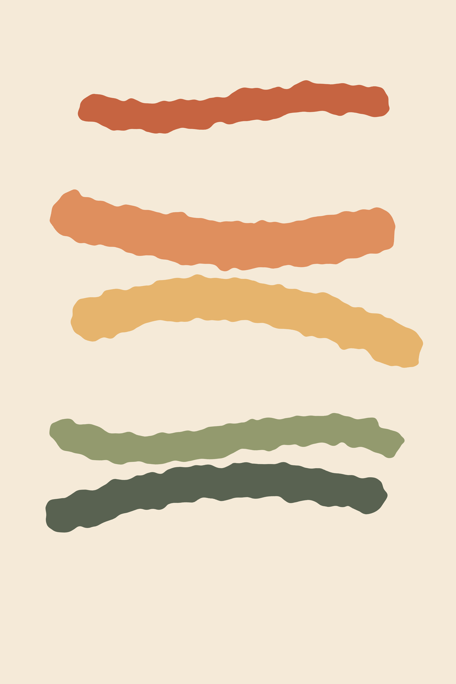 Terracotta Brushstroke Art Print — Bold Abstract Expressionist Poster · Modern Wall Art