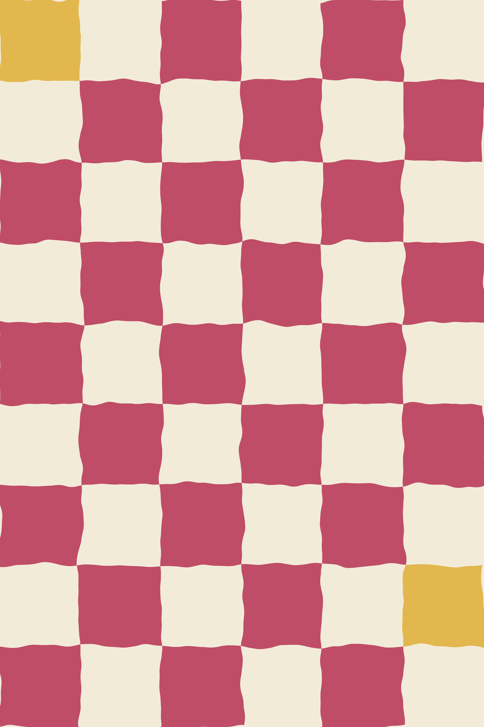 Jewel Wavy Checkerboard Art Print — Bold Bold Checkered Poster · Modern Wall Art