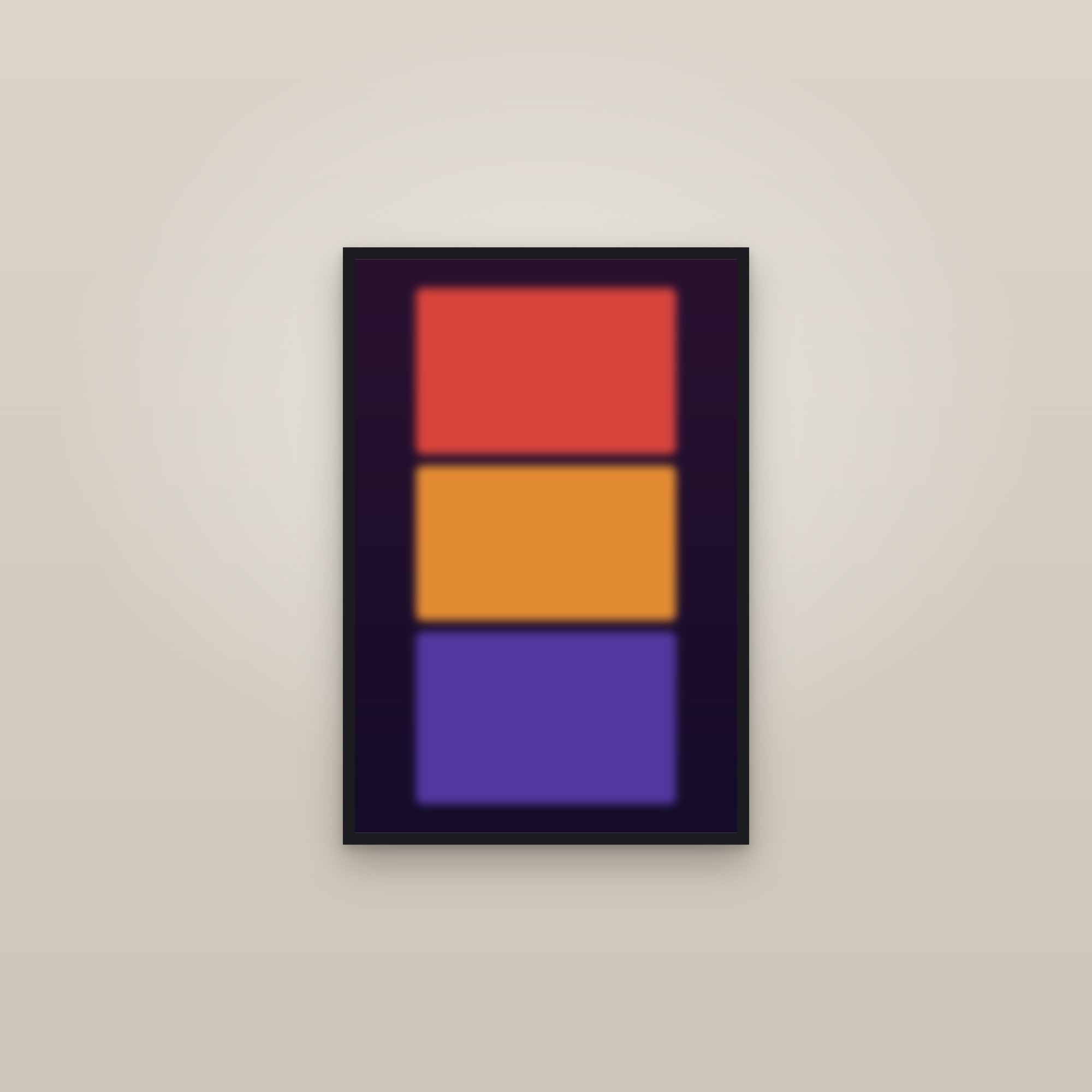 Colour Field Art Print — Bold Colour Block Poster · Modern Abstract Wall Art — framed in a gallery setting