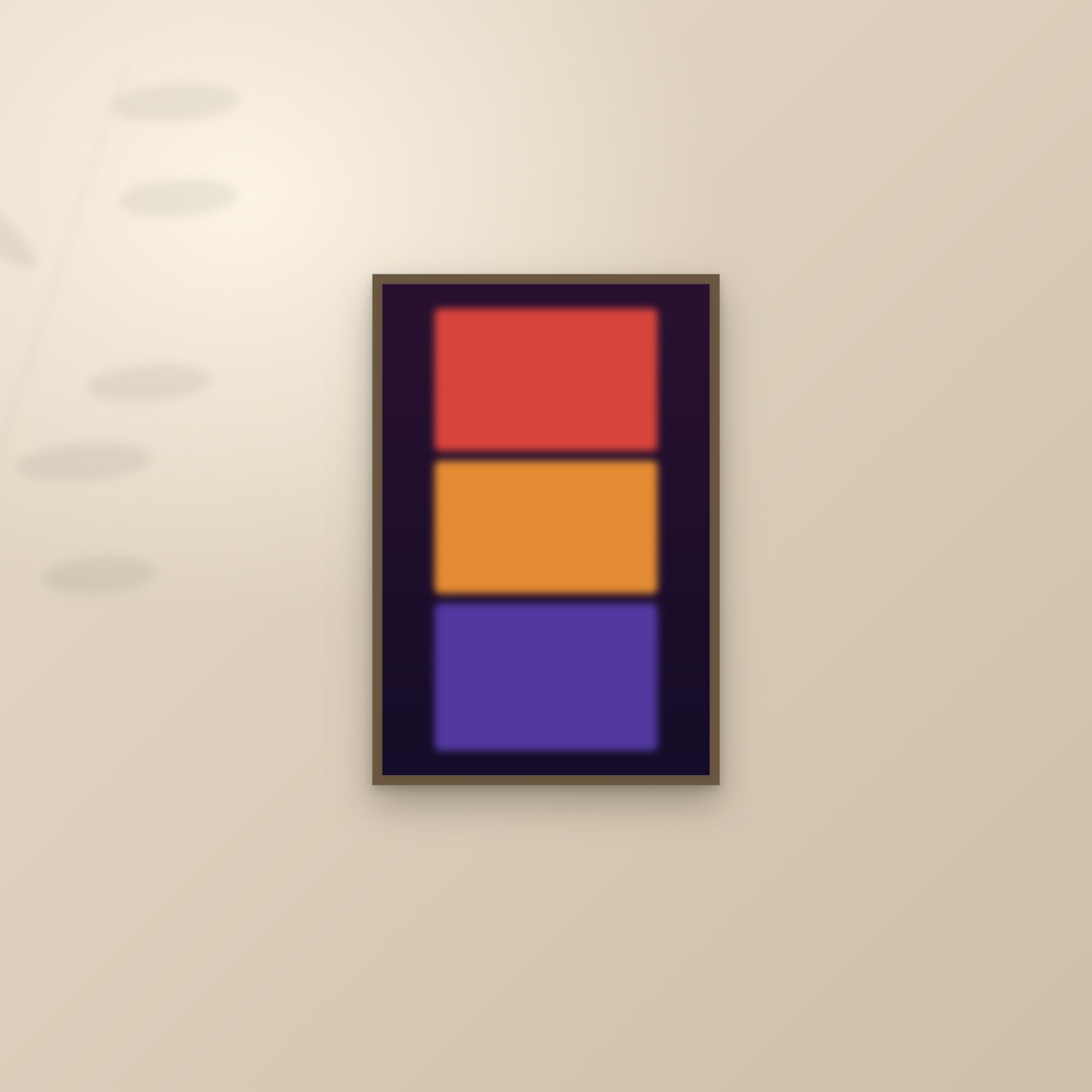 Colour Field Art Print — Bold Colour Block Poster · Modern Abstract Wall Art — framed and styled on a sunlit wall