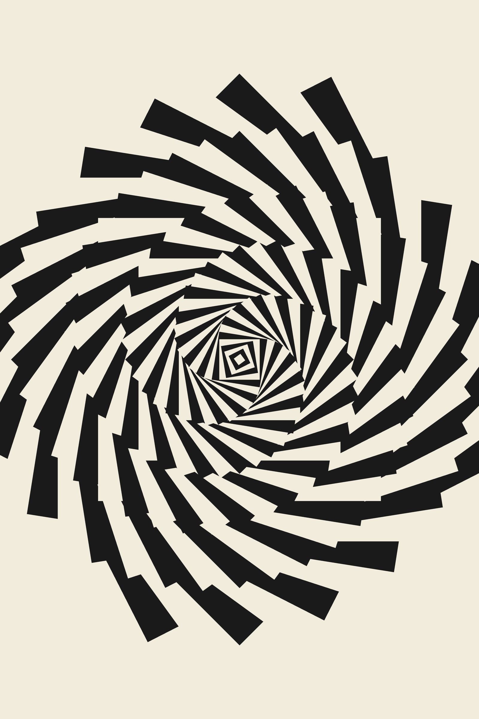 Ink Op Art Spiral Art Print — Bold Optical Illusion Poster · Modern Wall Art