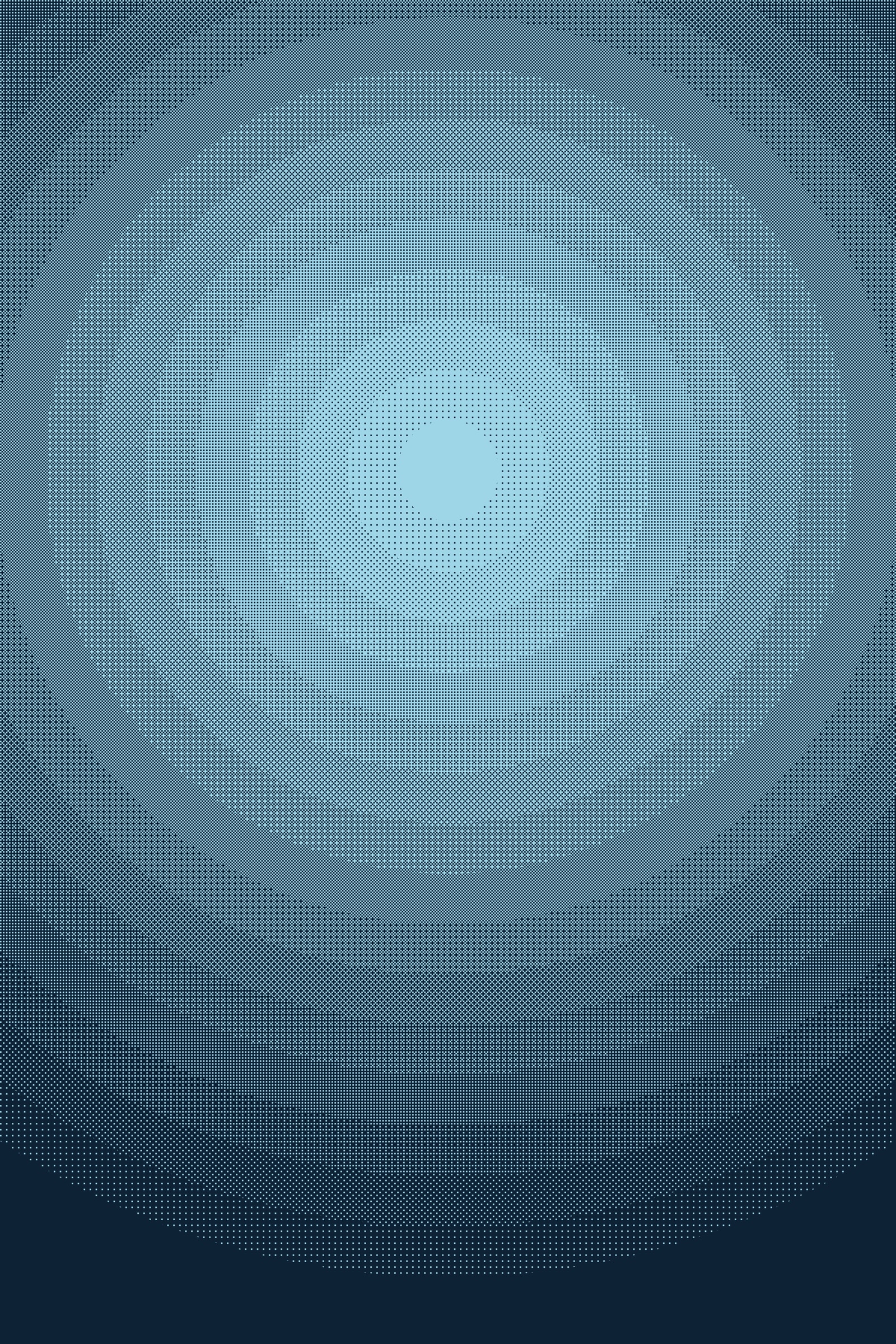 Arctic Gradient Dither Art Print — Bold Retro Pixel Poster · Modern Wall Art