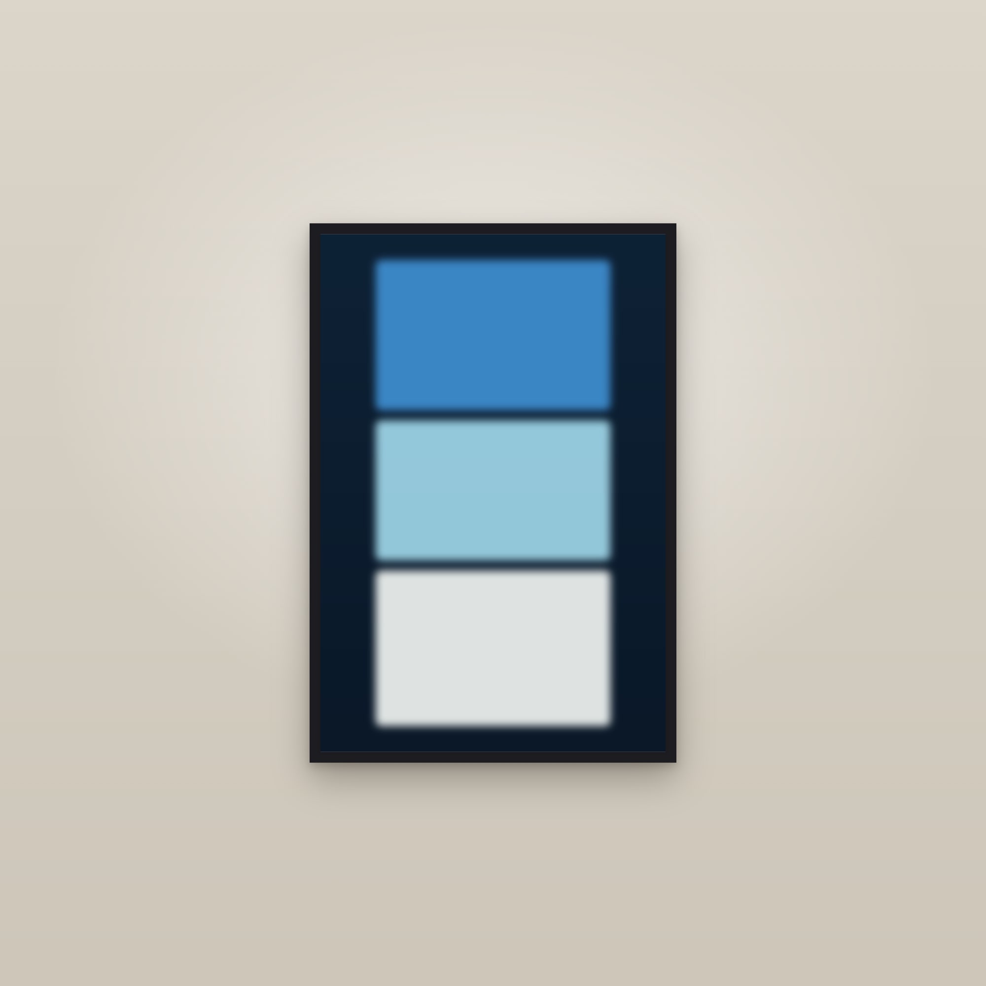 Arctic Colour Field Art Print — Bold Colour Block Poster · Modern Wall Art — framed in a gallery setting