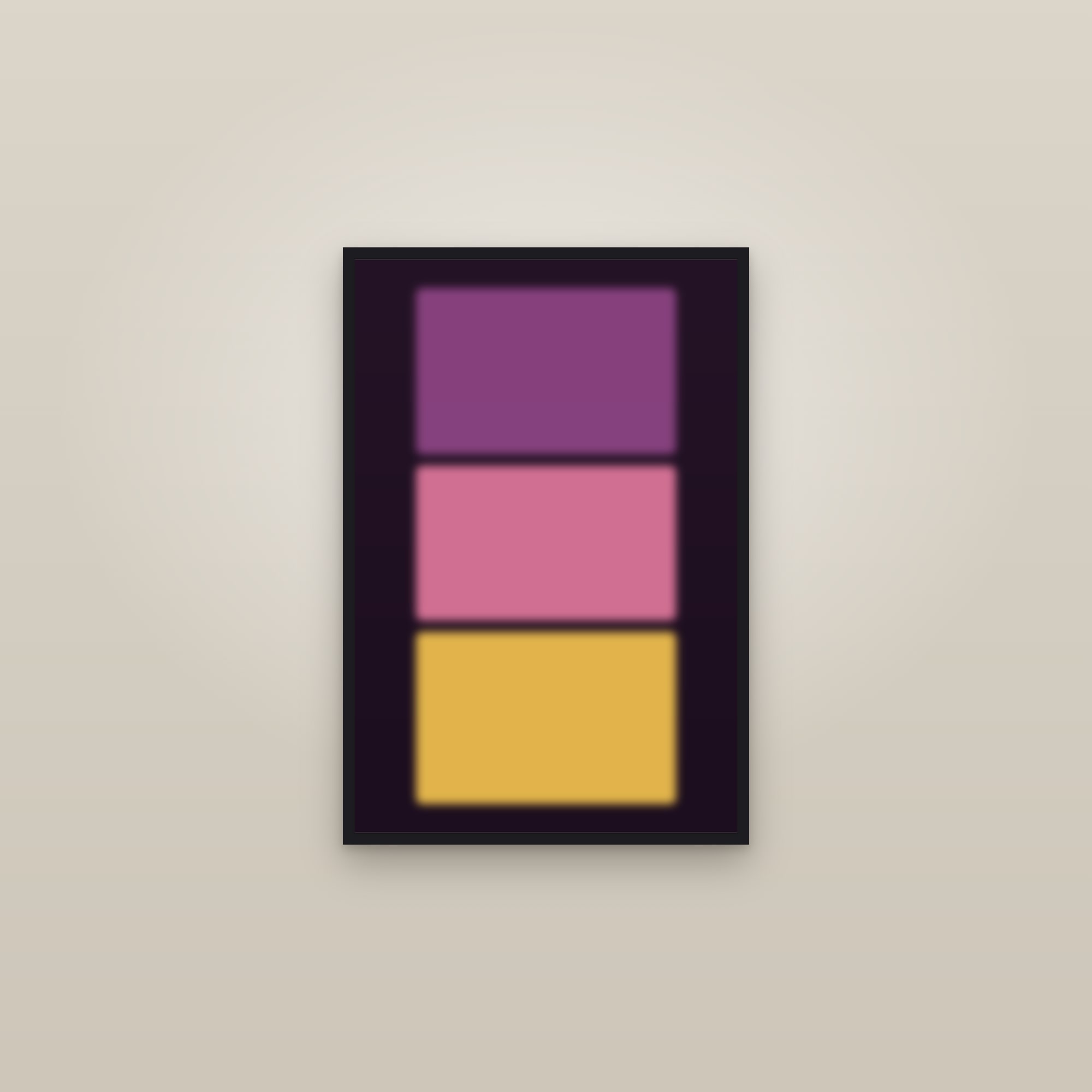 Orchid Colour Field Art Print — Bold Colour Block Poster · Modern Wall Art — framed in a gallery setting