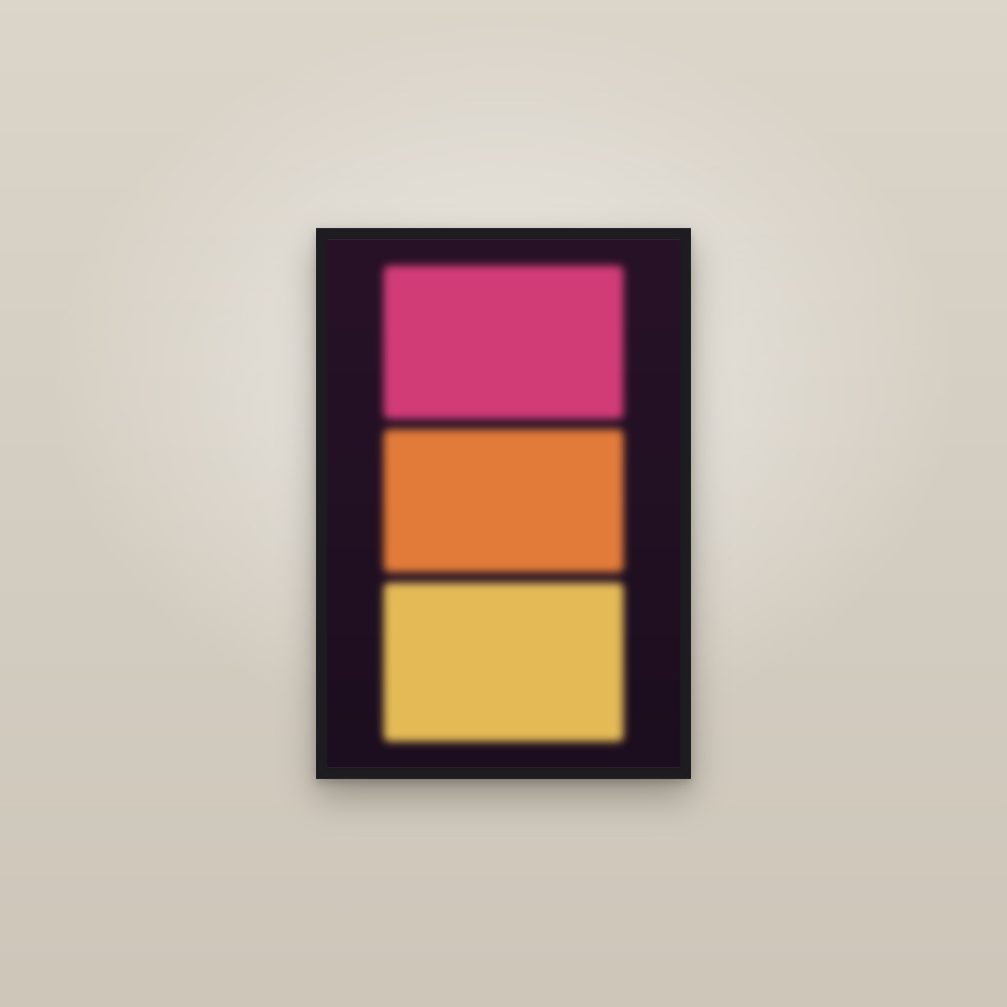 Sunset Colour Field Art Print — Bold Colour Block Poster · Modern Wall Art — framed in a gallery setting