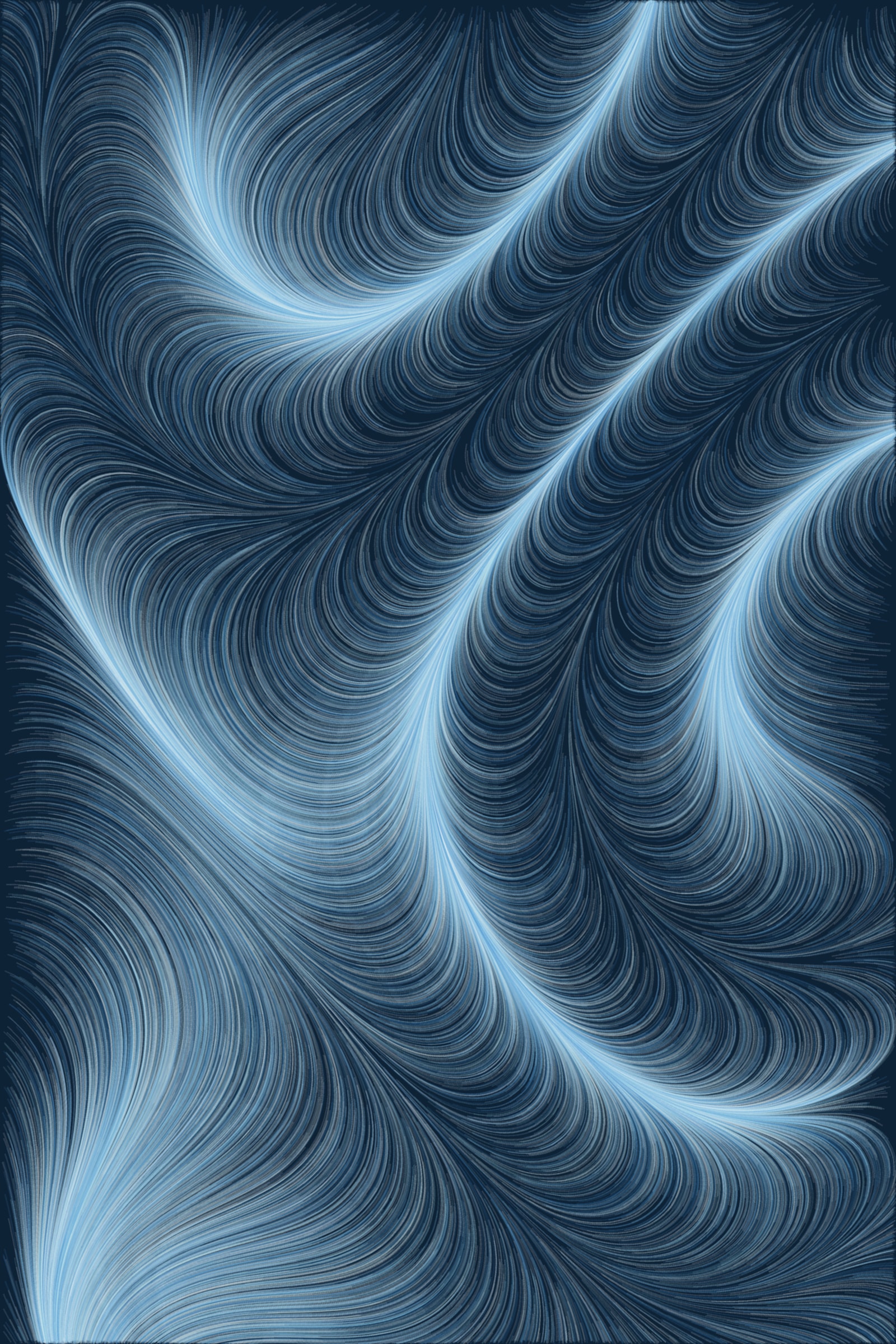Arctic Flow Art Print — Bold Abstract Line Poster · Modern Wall Art