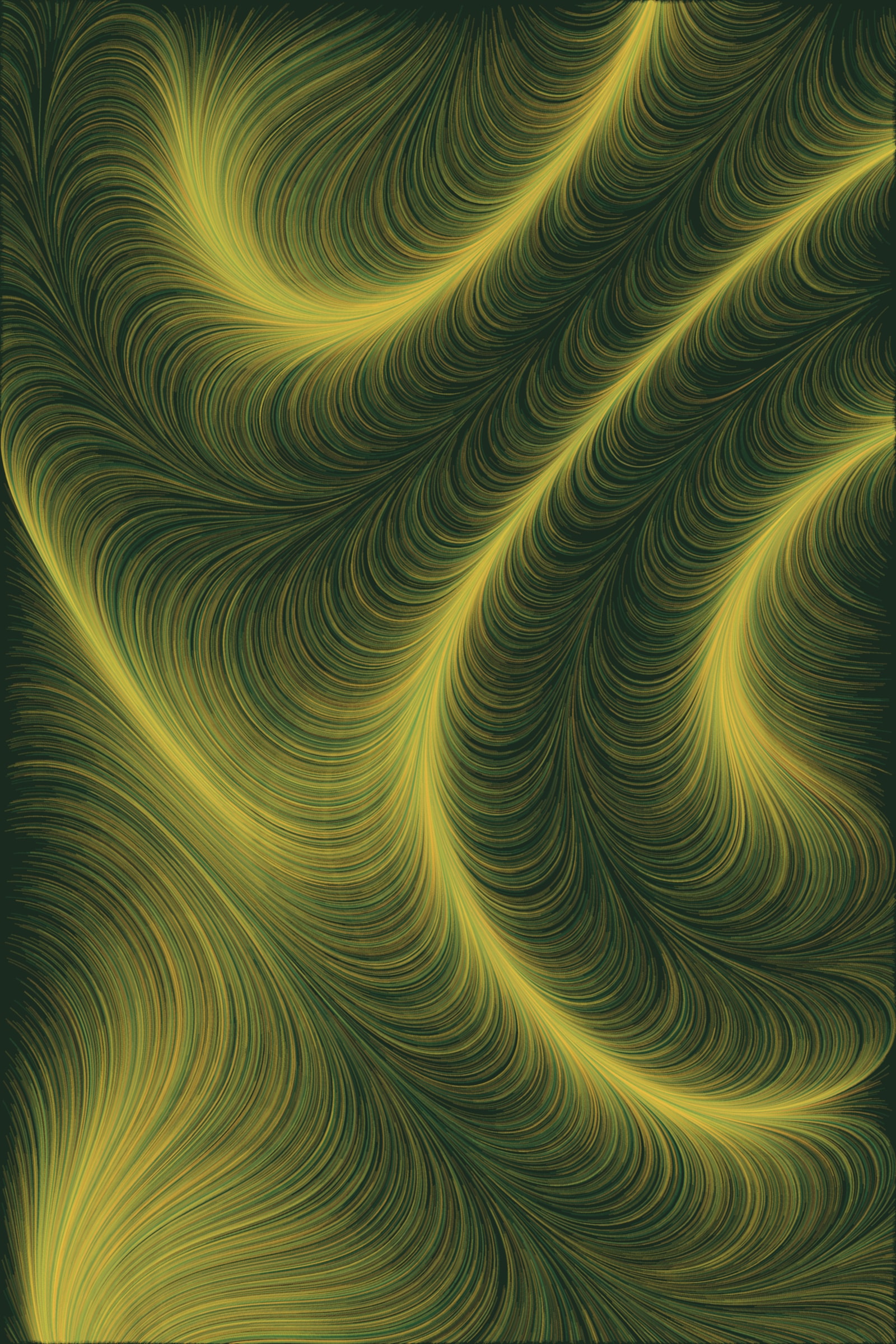 Citrus Flow Art Print — Bold Abstract Line Poster · Modern Wall Art