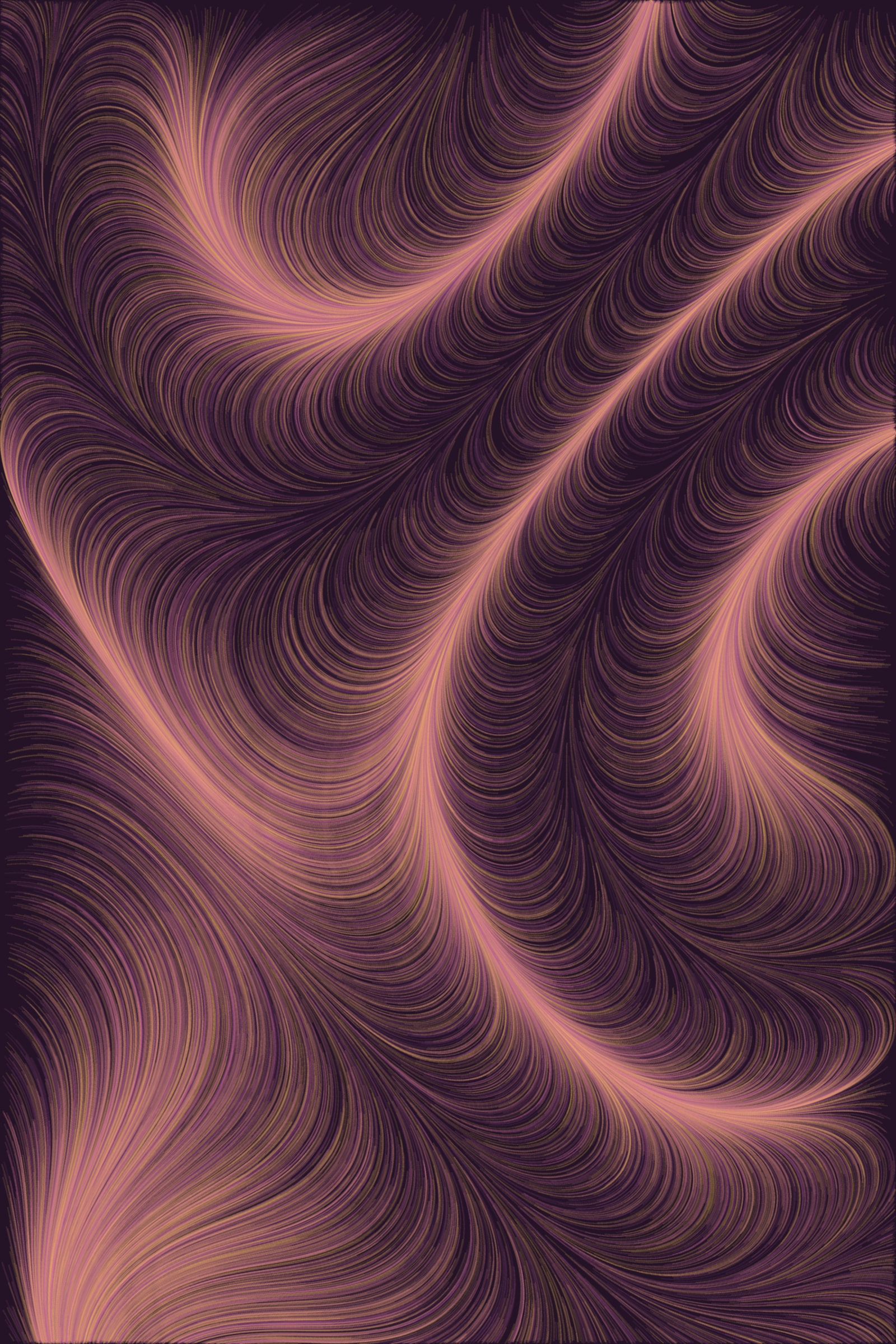 Plum Flow Art Print — Bold Abstract Line Poster · Modern Wall Art