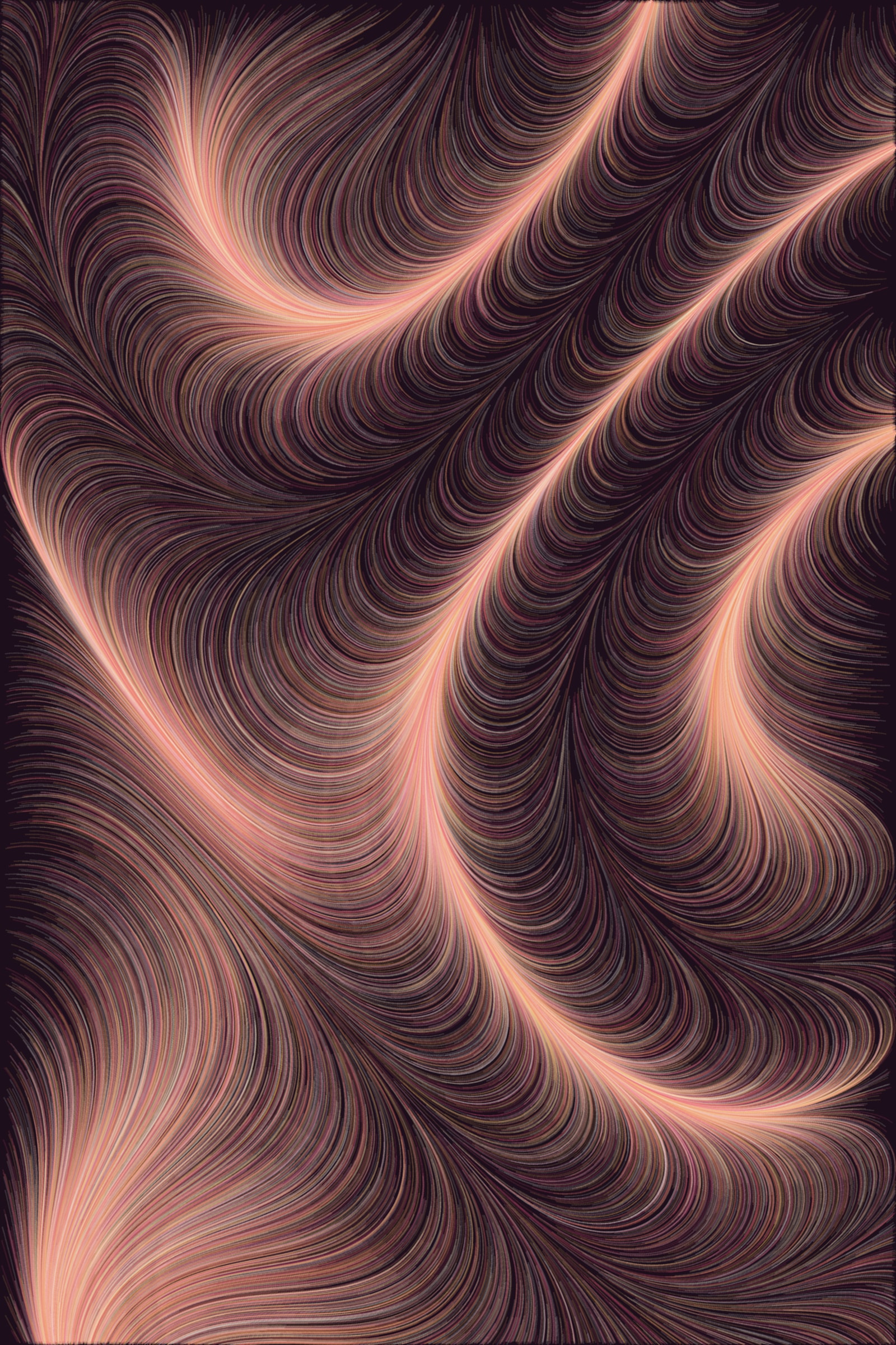 Rose Flow Field Art Print — Bold Generative Abstract Poster · Modern Wall Art
