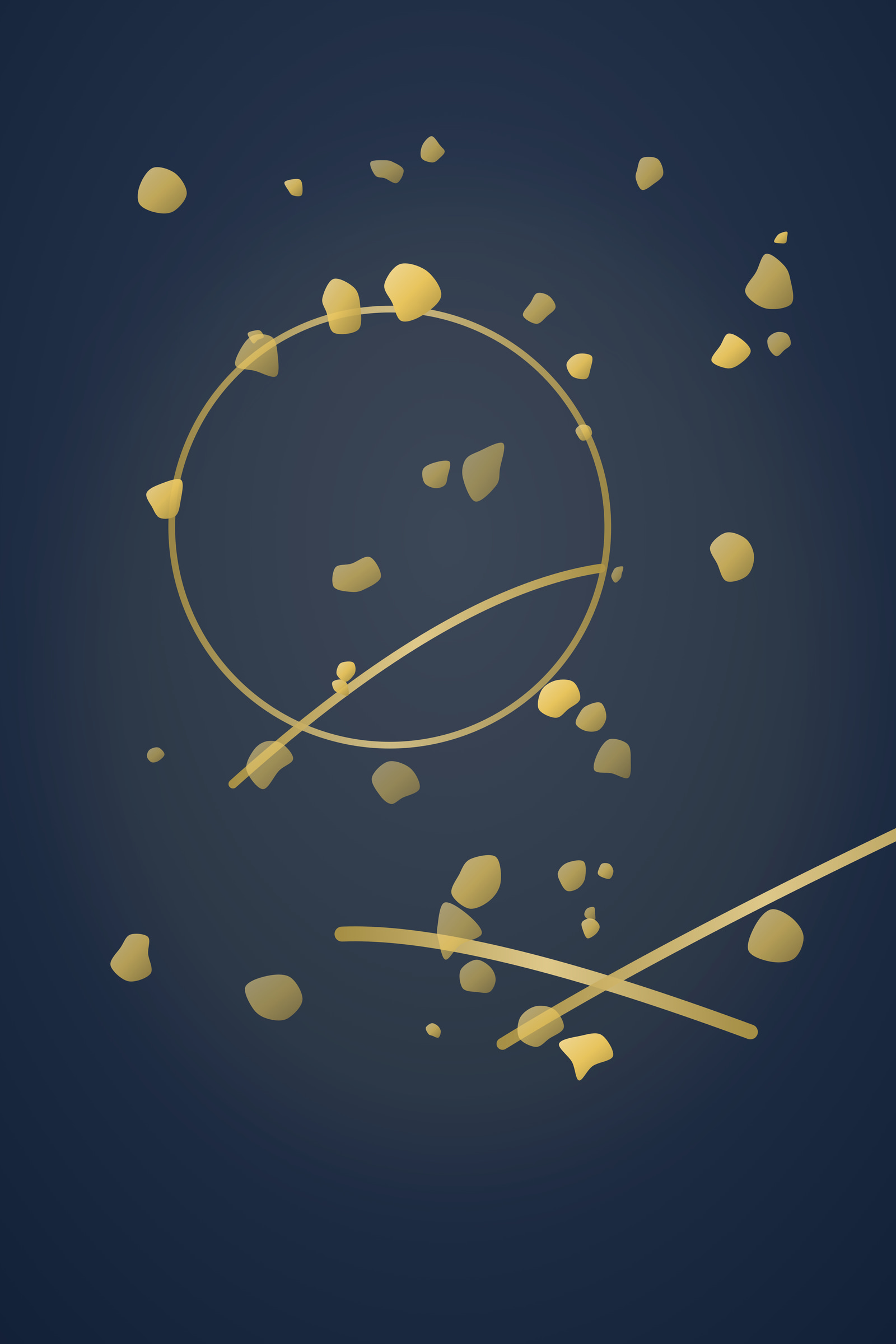 Jewel Gold Leaf Art Print — Bold Luxe Gold Abstract Poster · Modern Wall Art