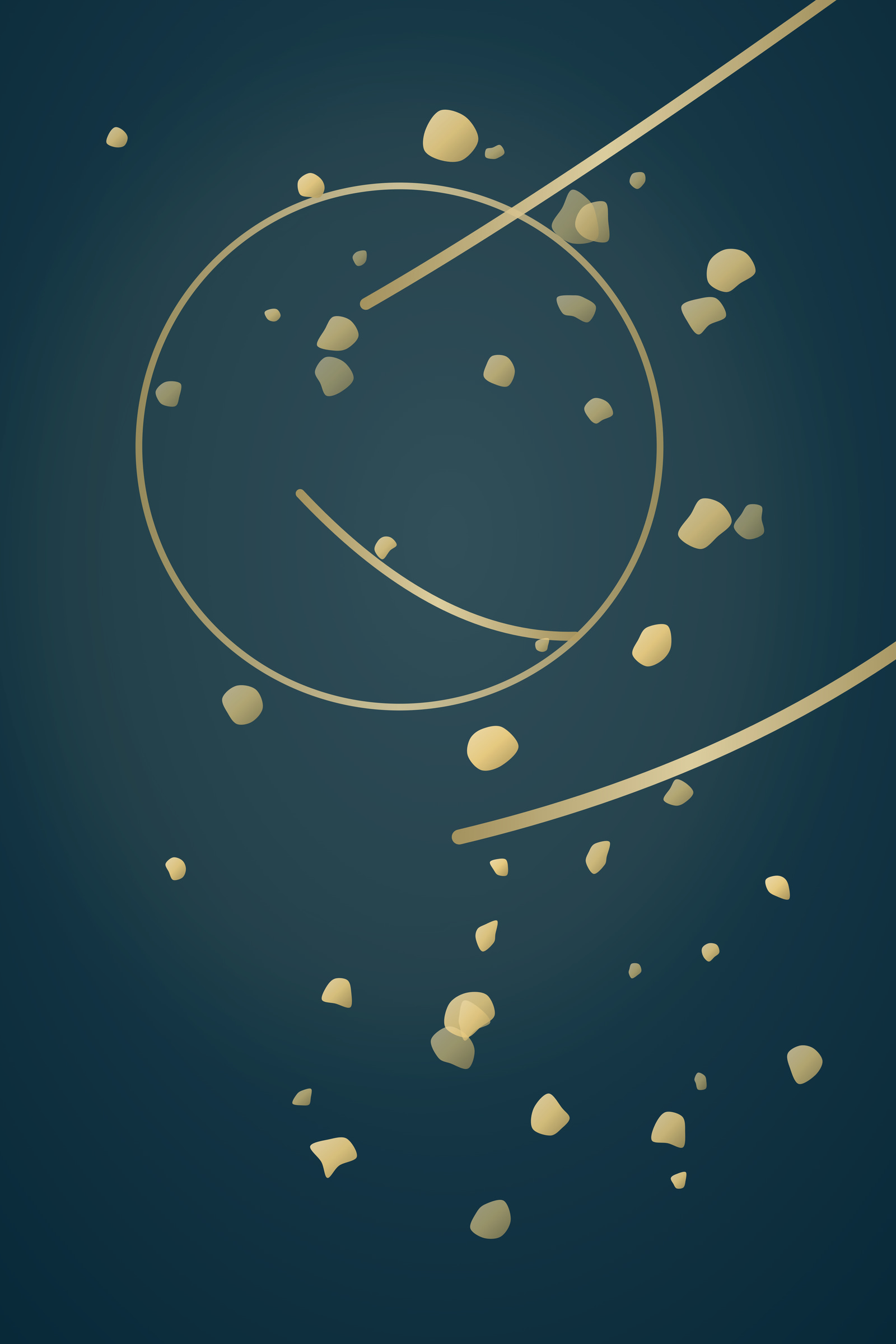 Ocean Gold Leaf Art Print — Bold Luxe Gold Abstract Poster · Modern Wall Art
