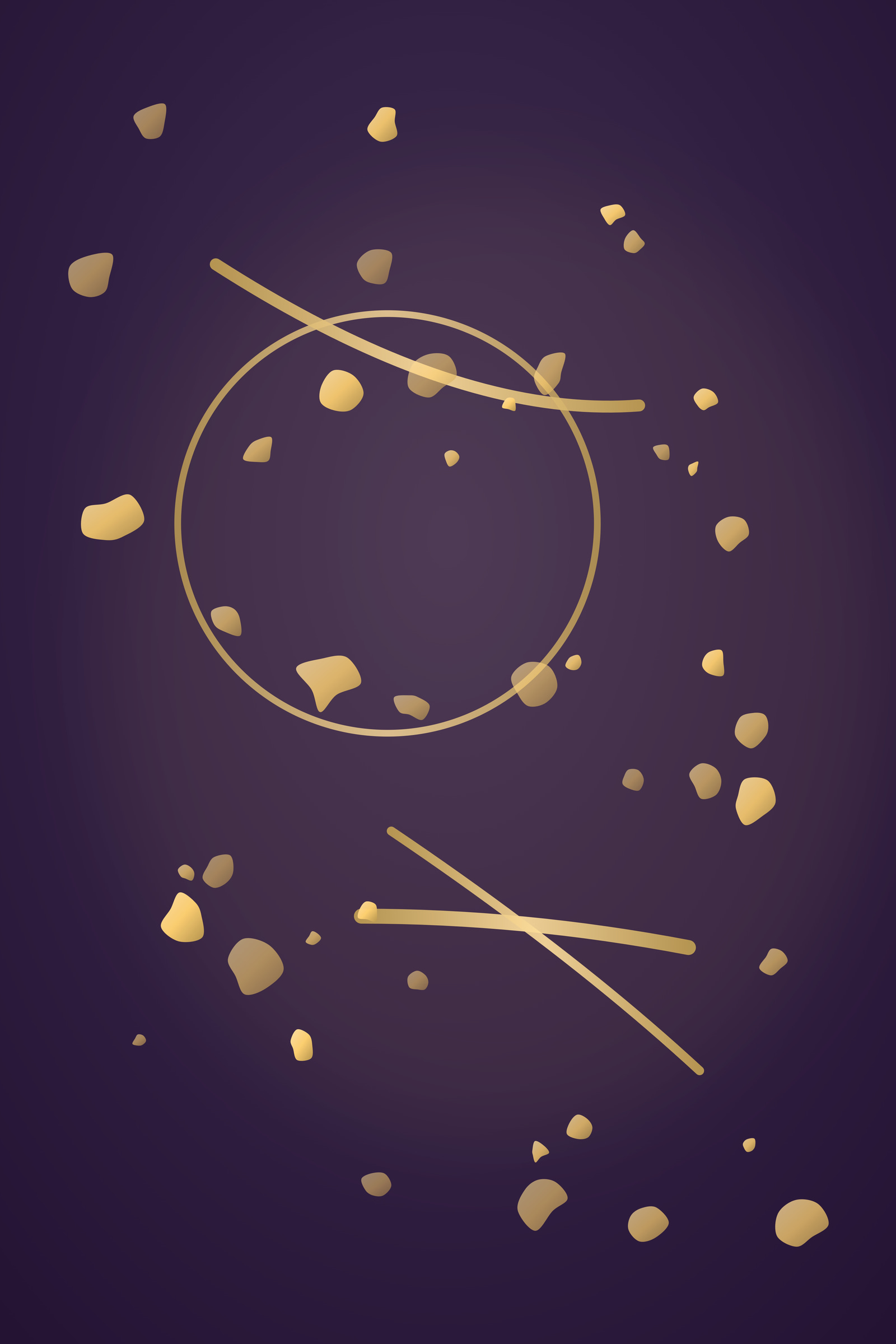 Sunset Gold Leaf Art Print — Bold Luxe Gold Abstract Poster · Modern Wall Art