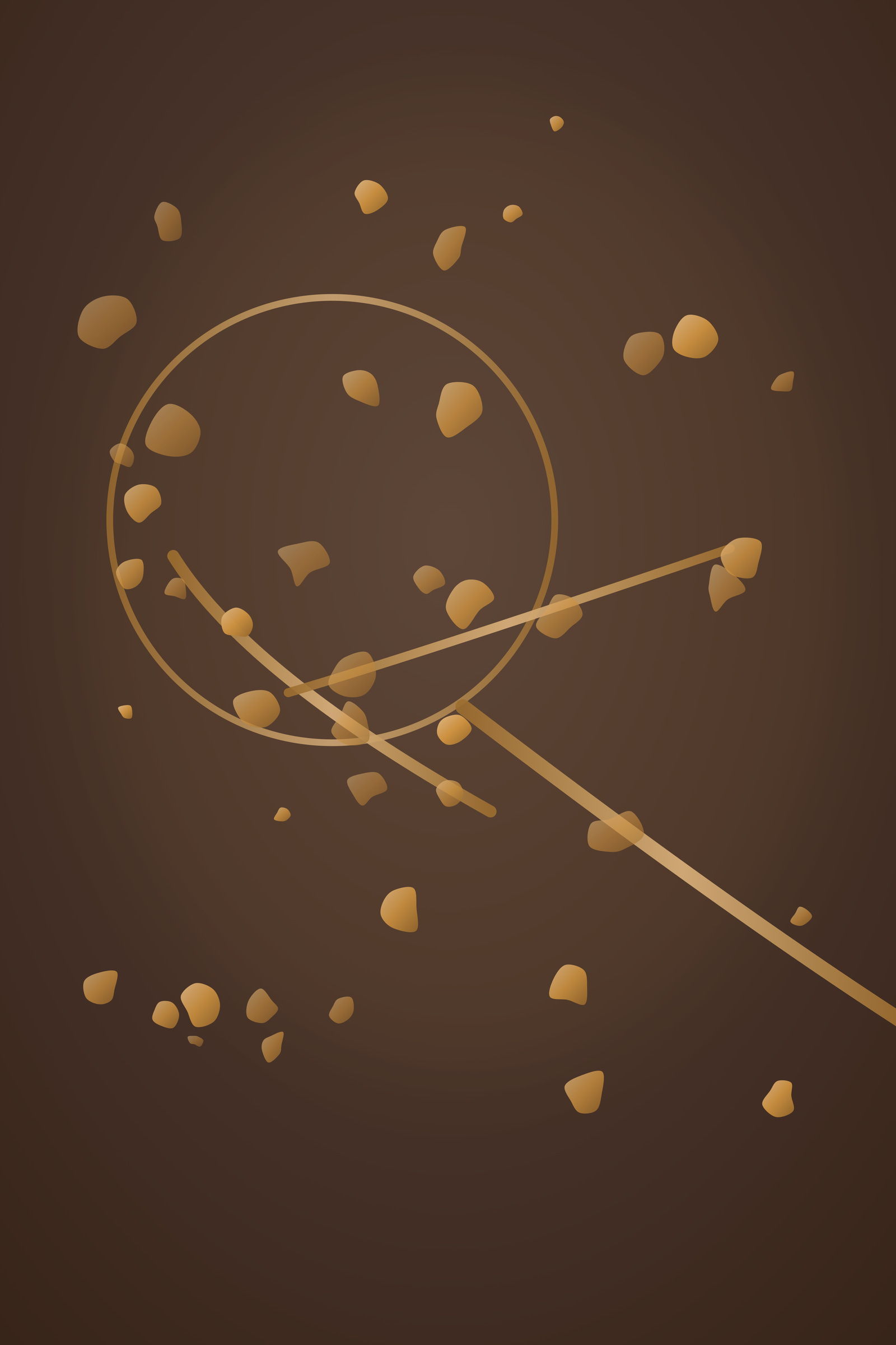 Terracotta Gold Leaf Art Print — Bold Luxe Gold Abstract Poster · Modern Wall Art