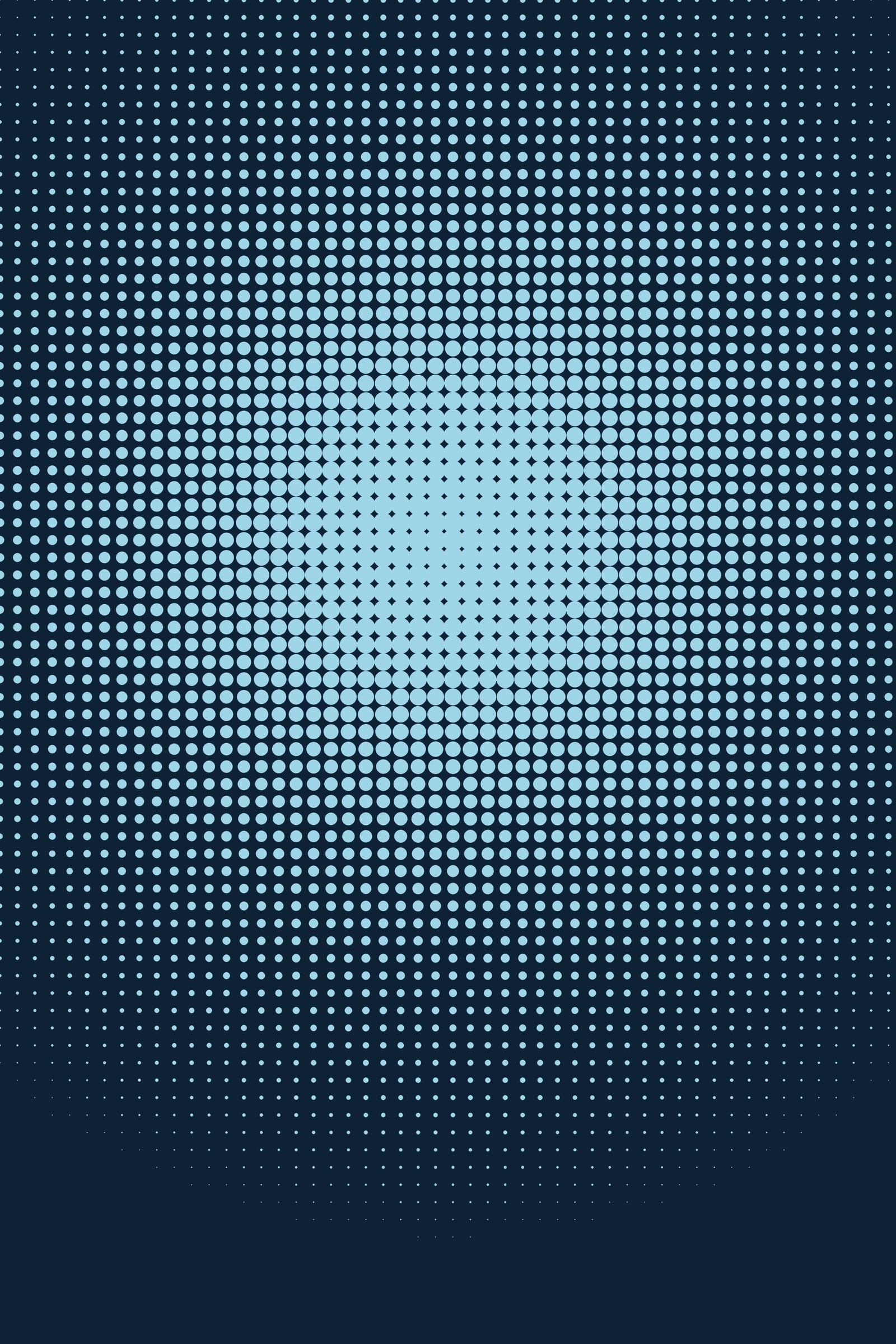 Arctic Halftone Dot Art Print — Bold Pop Art Poster · Modern Wall Art