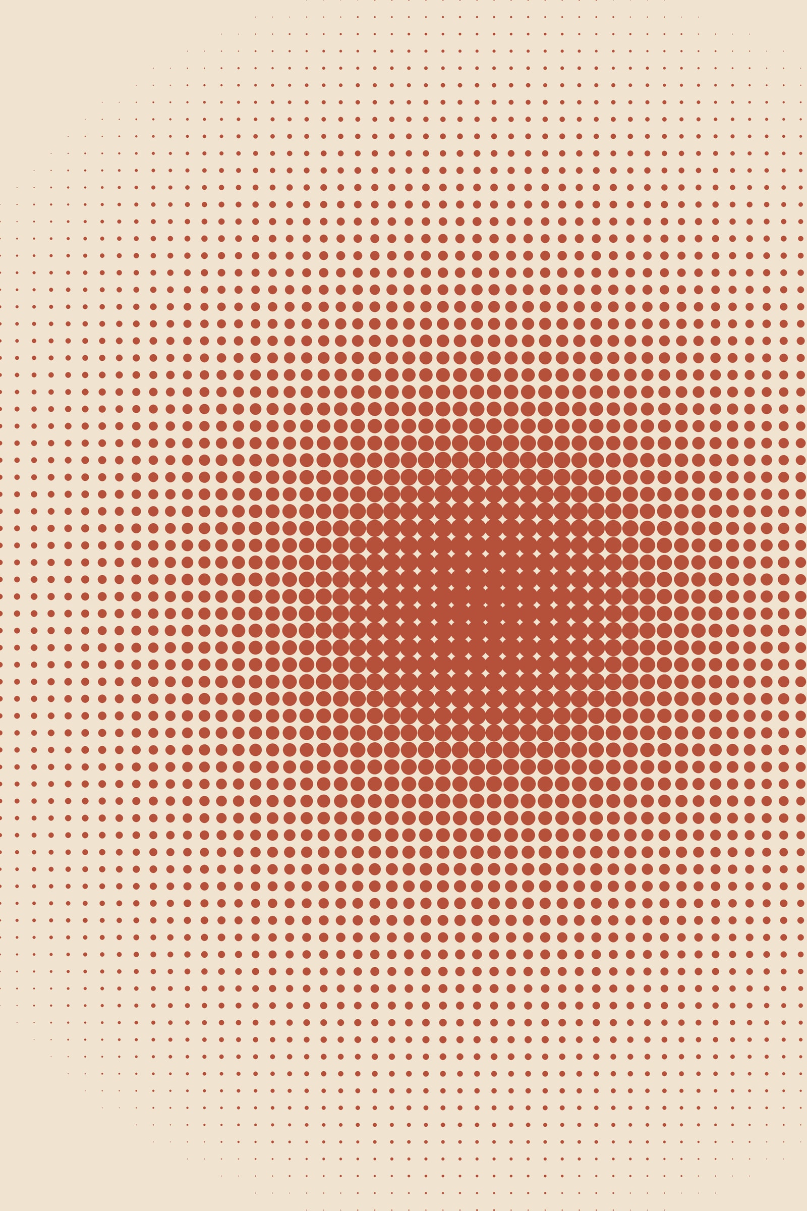 Clay Halftone Dot Art Print — Bold Pop Art Poster · Modern Wall Art