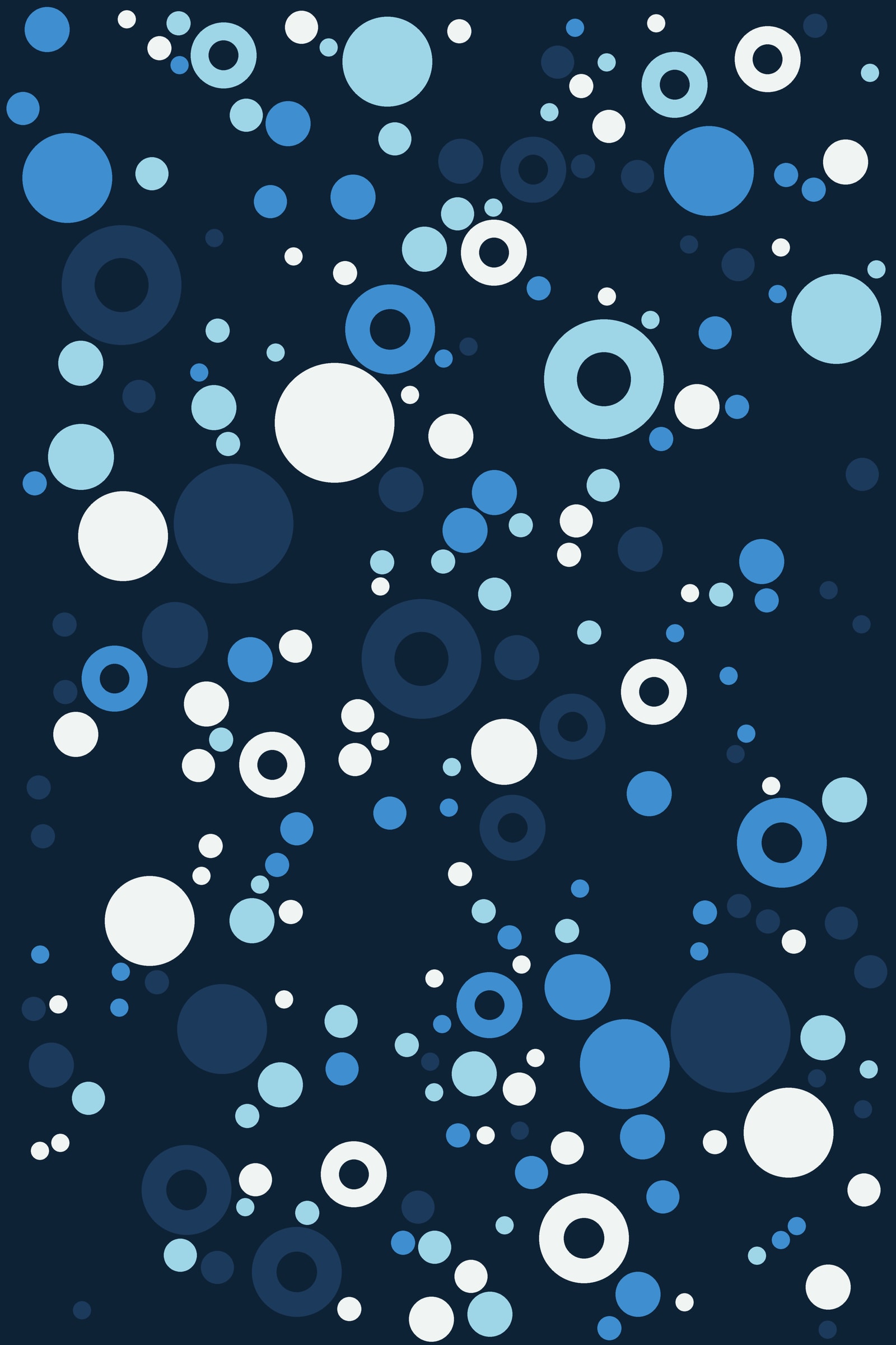Arctic Circle Packing Art Print — Bold Dot Abstract Poster · Modern Wall Art