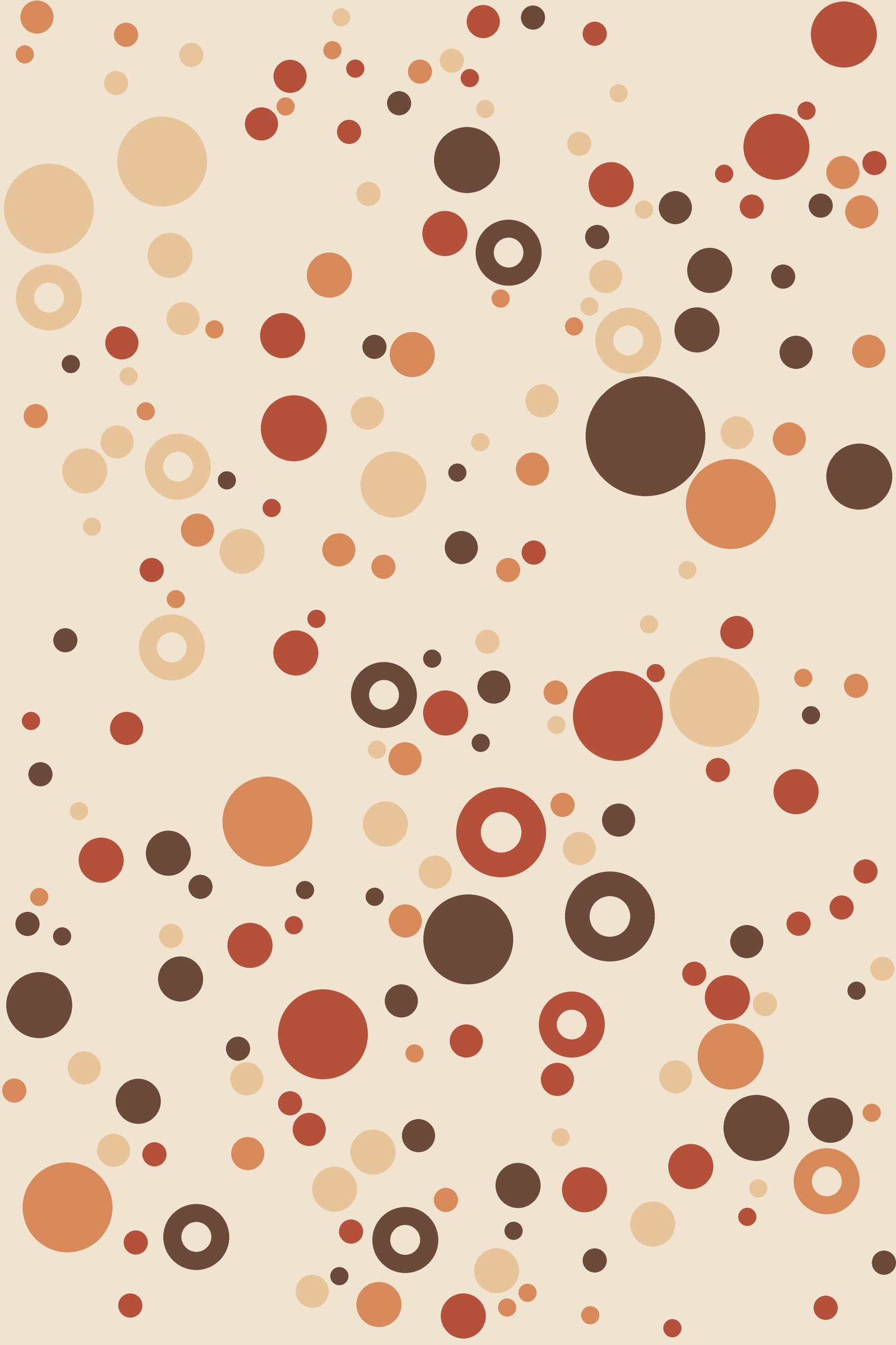 Clay Circle Packing Art Print — Bold Dot Abstract Poster · Modern Wall Art