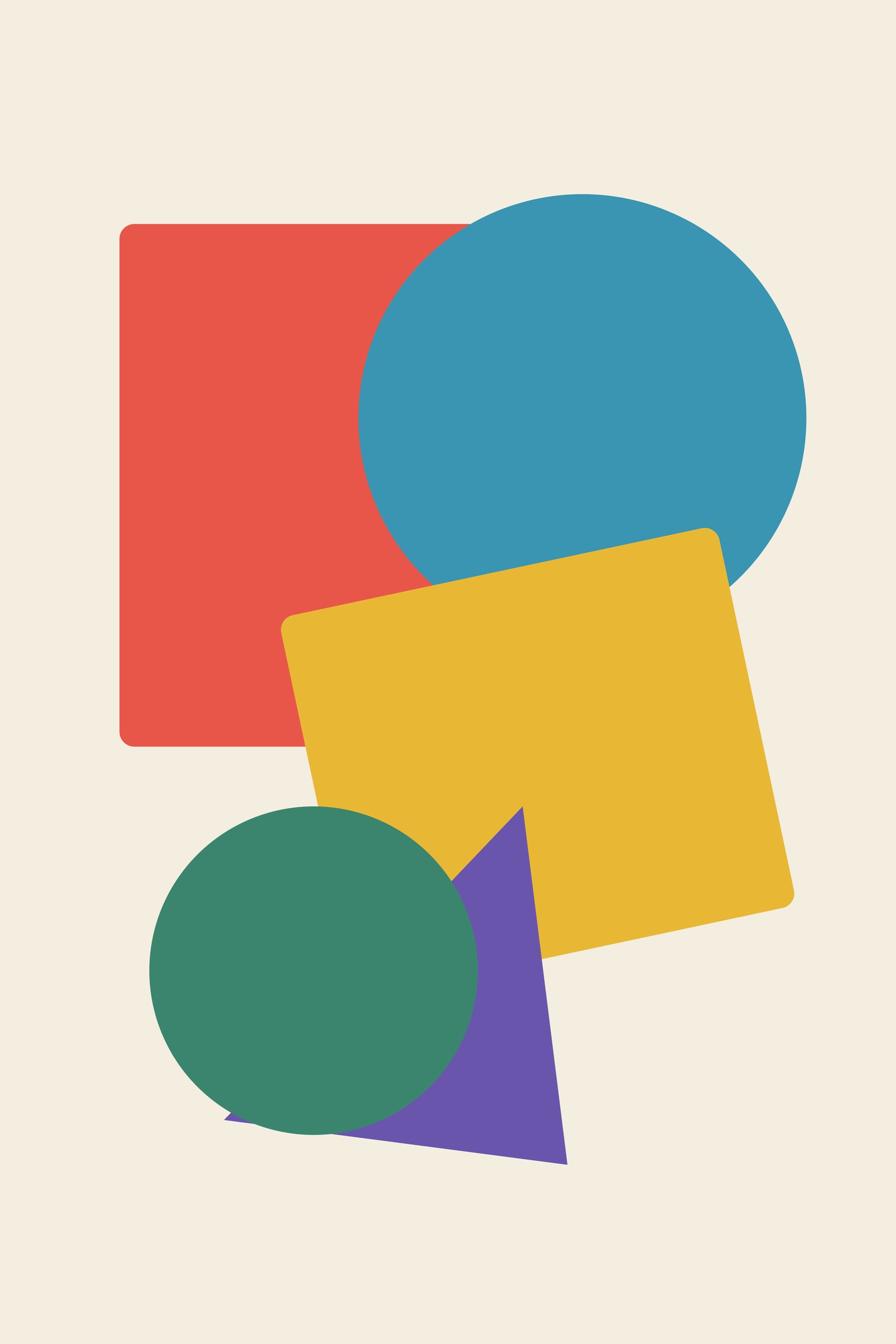 Geometric Planes Art Print — Overlapping Shapes Poster · Bold Modern Wall Art