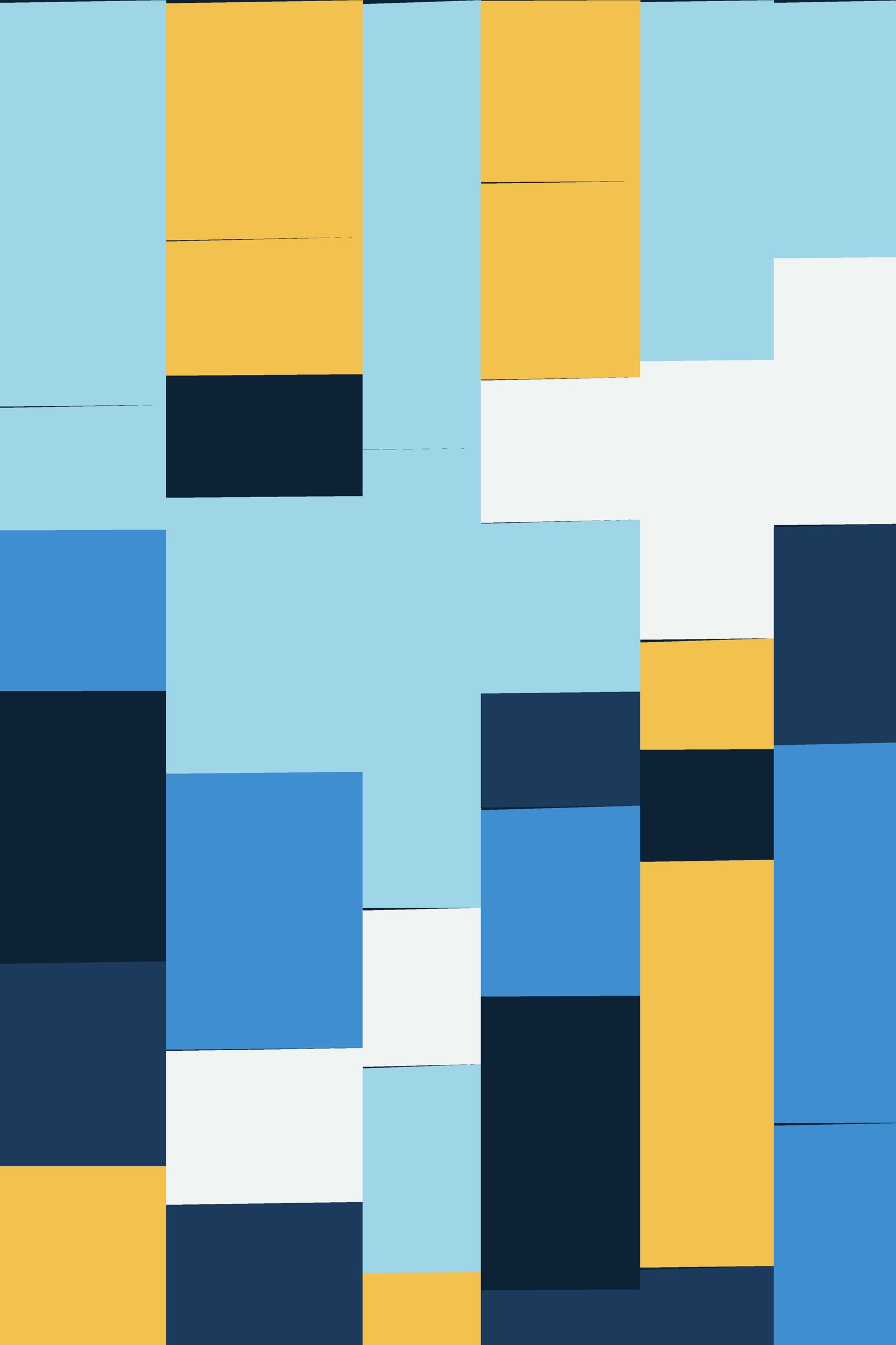 Arctic Colour Quilt Art Print — Bold Geometric Patchwork Poster · Modern Wall Art