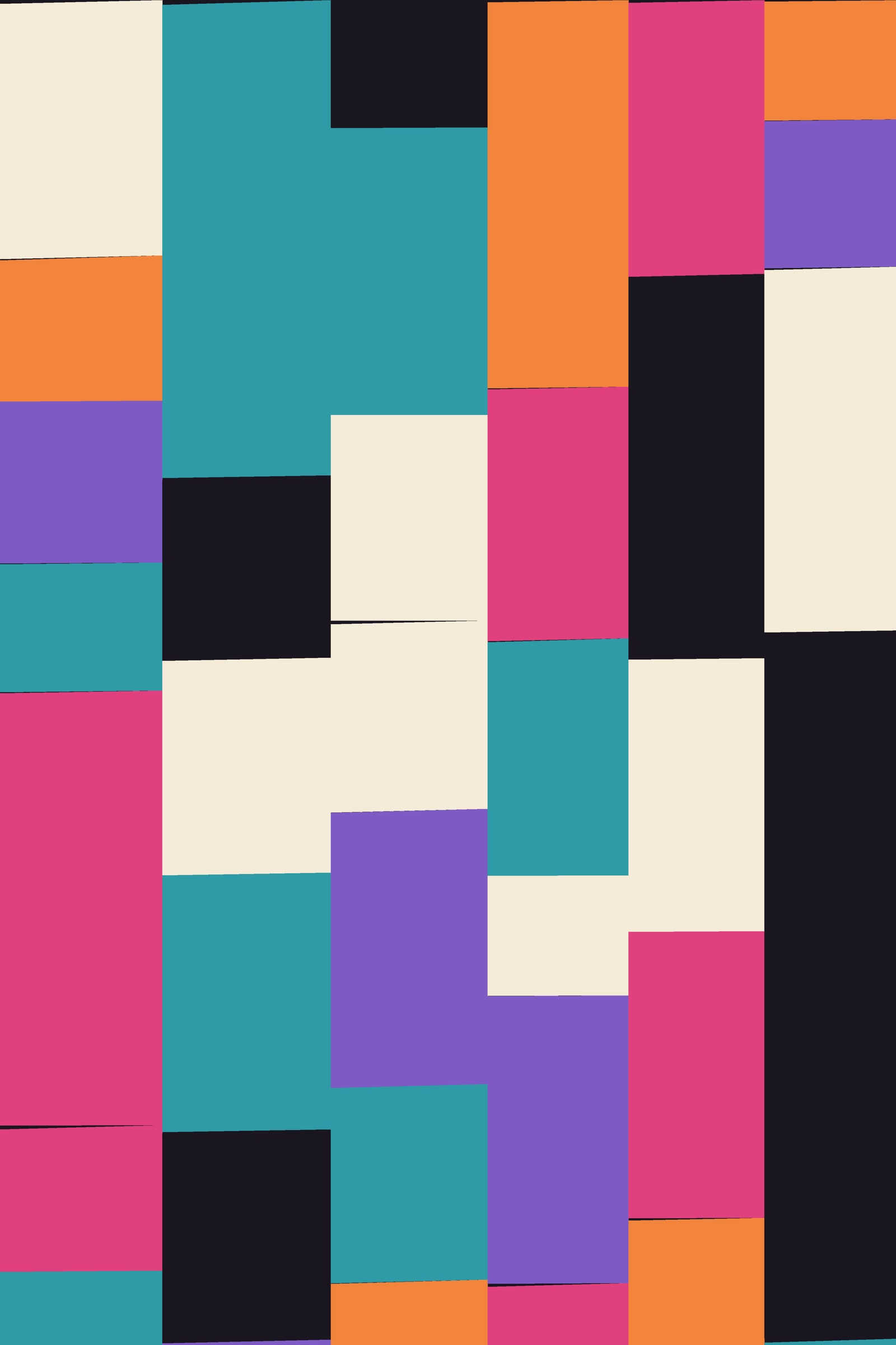 Jewel Colour Quilt Art Print — Bold Geometric Patchwork Poster · Modern Wall Art